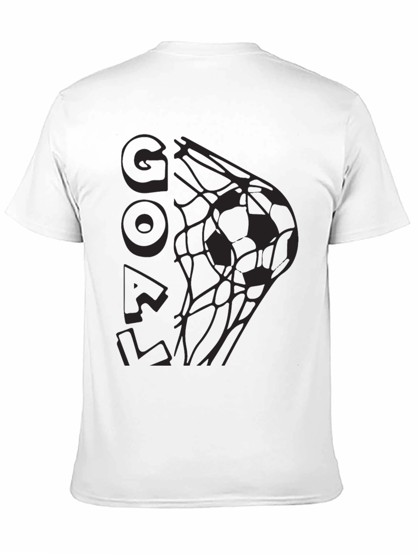 Goal! Soccer Ball Net Graphic T-Shirt - Black