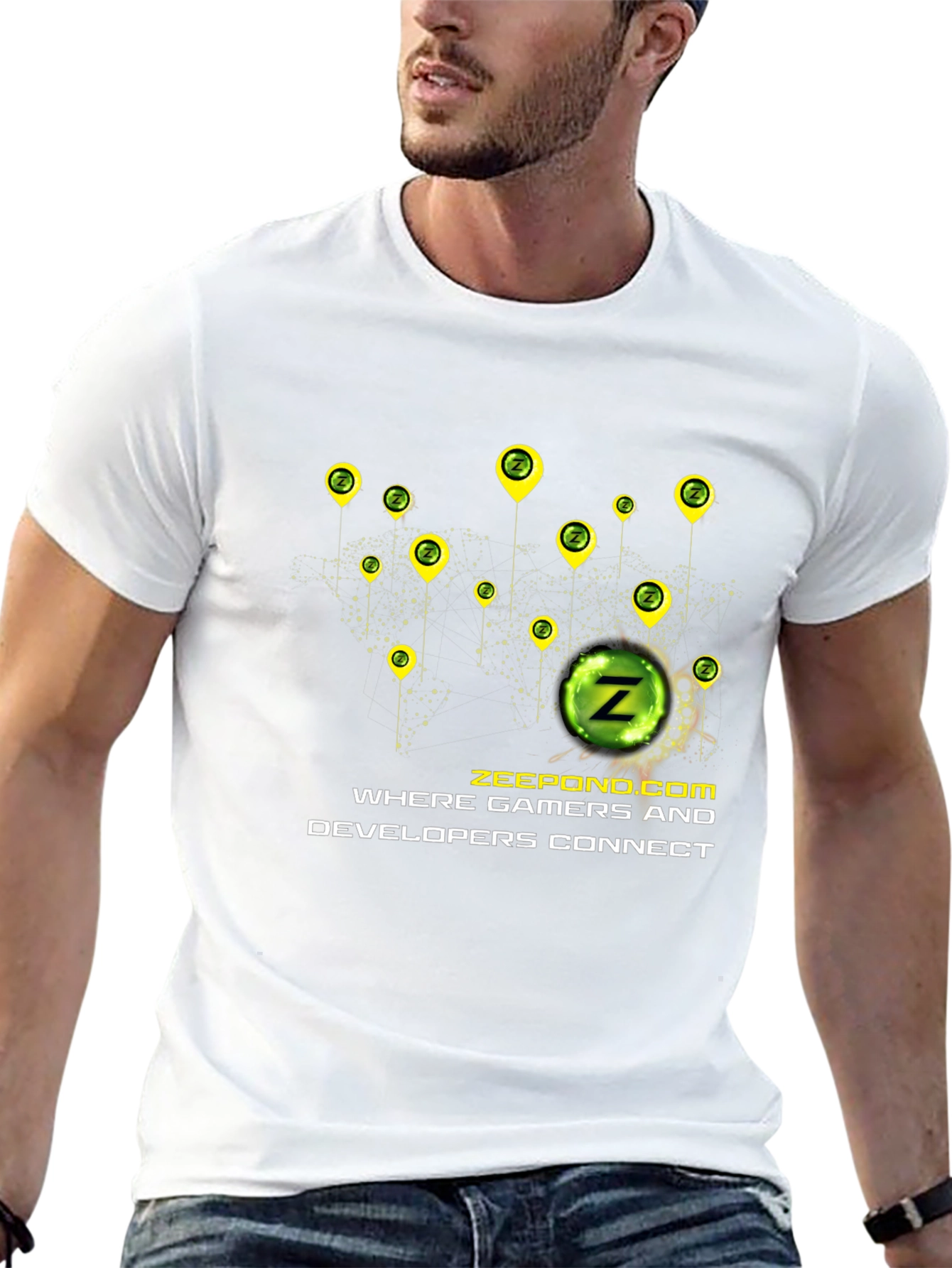 Zeepond Gamer Developer Connect Black T-Shirt