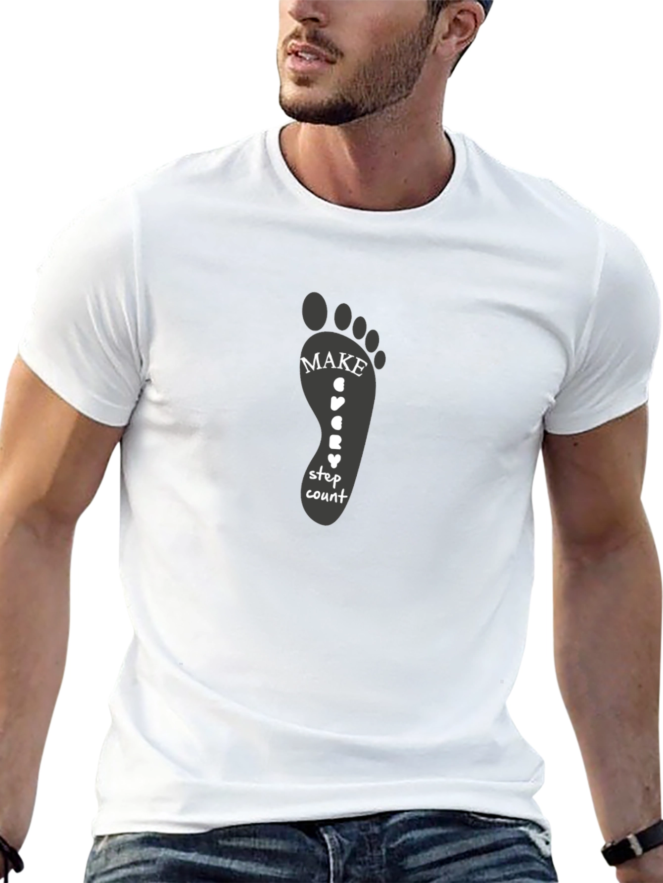 Footprint Motivation Tee - Make Every Step Count T-Shirt