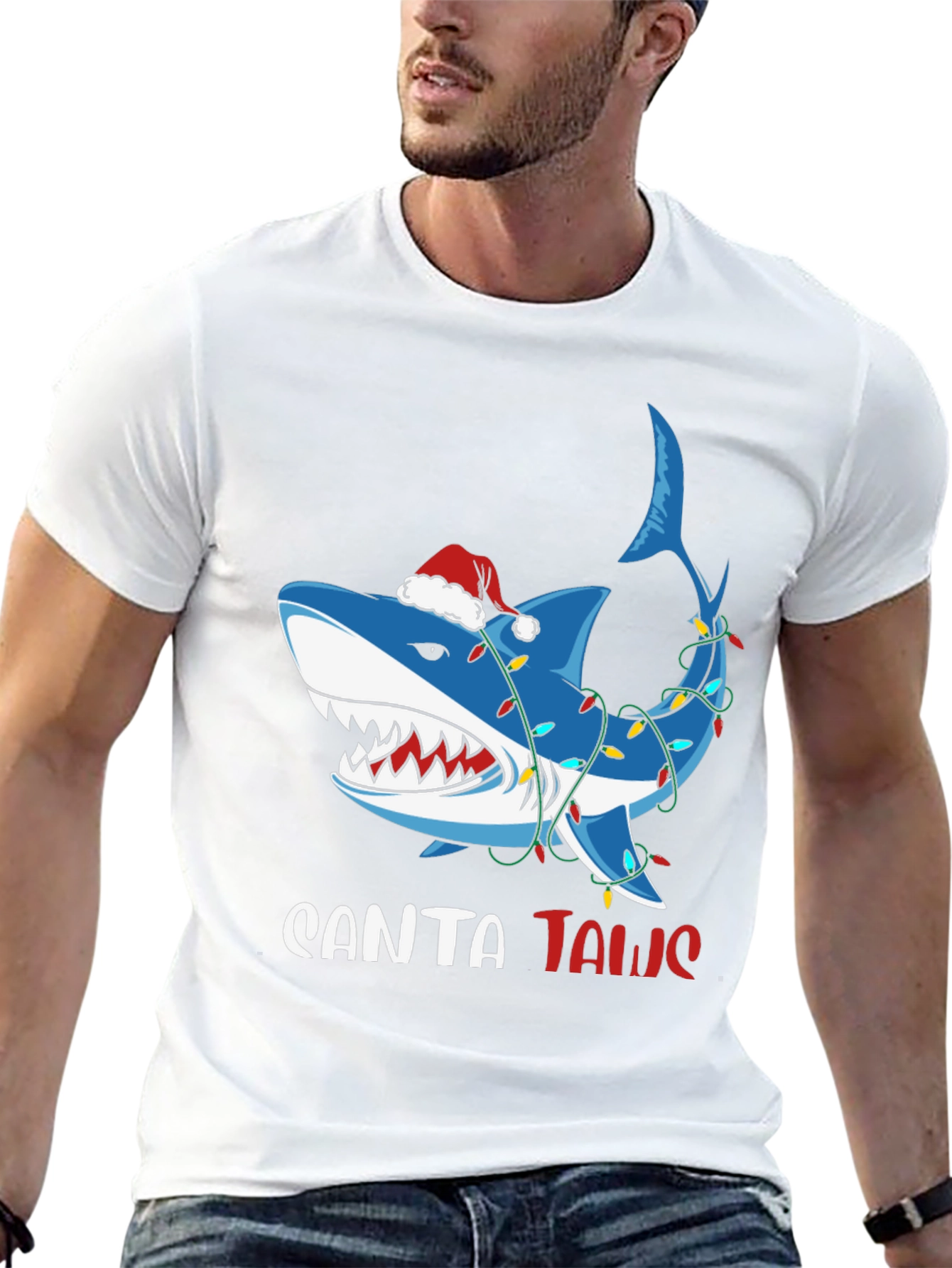 Santa Jaws Christmas Shark T-Shirt