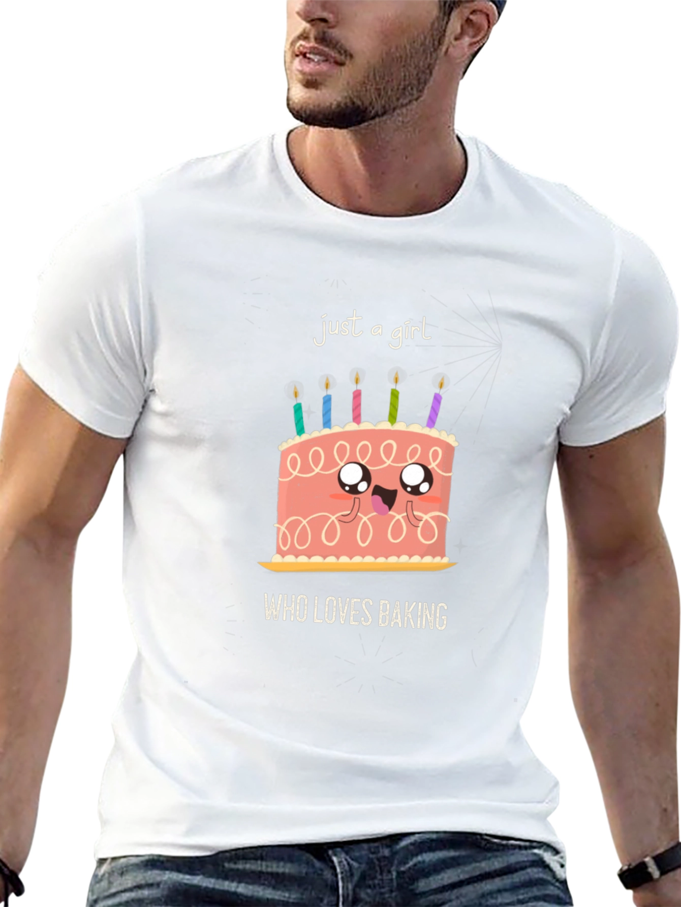 Just a Girl Who Loves Baking Cake Graphic T-Shirt