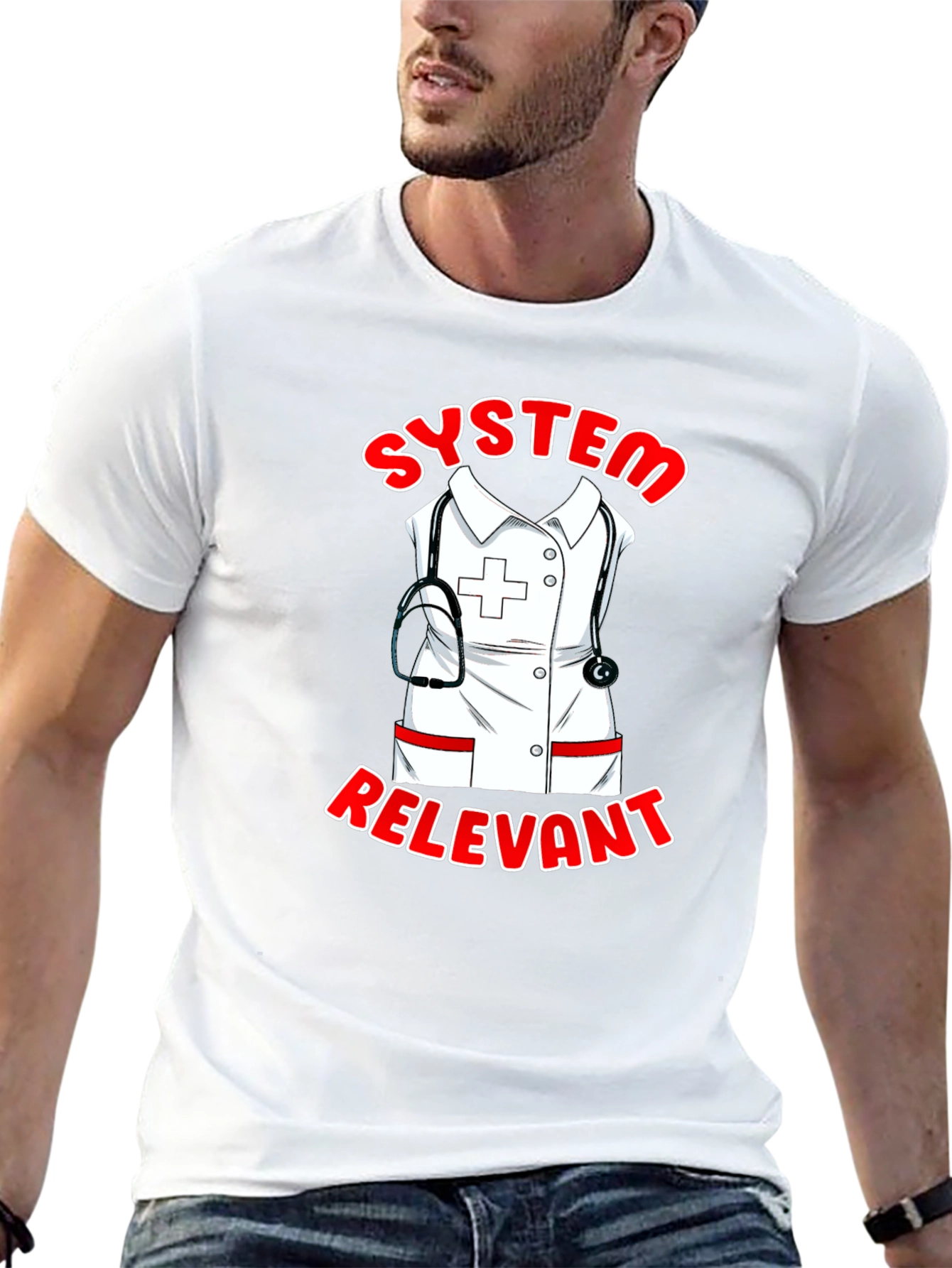 System Relevant Nurse T-Shirt - Black Cotton Tee
