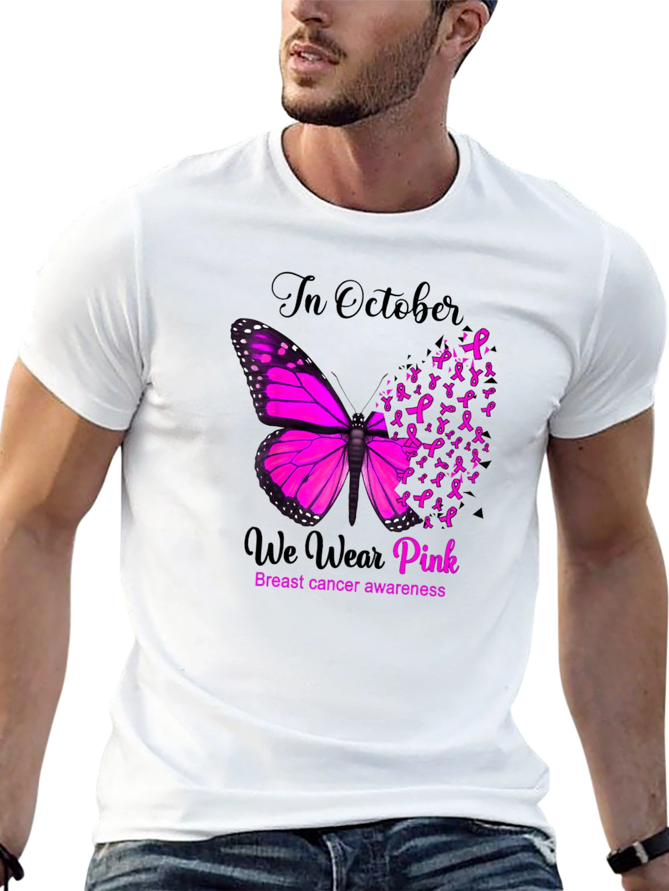 Breast Cancer Awareness Butterfly T-Shirt