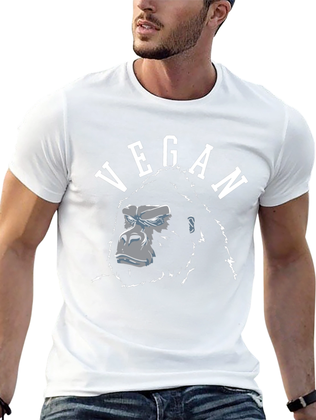 Vegan Gorilla T-Shirt - Bold Statement Tee
