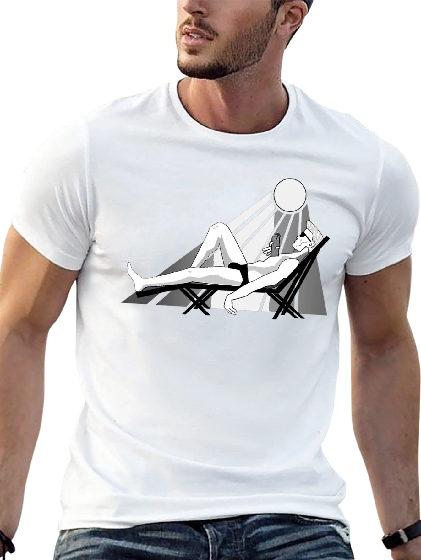Sunbathing T-Shirt: Relaxing Graphic Tee