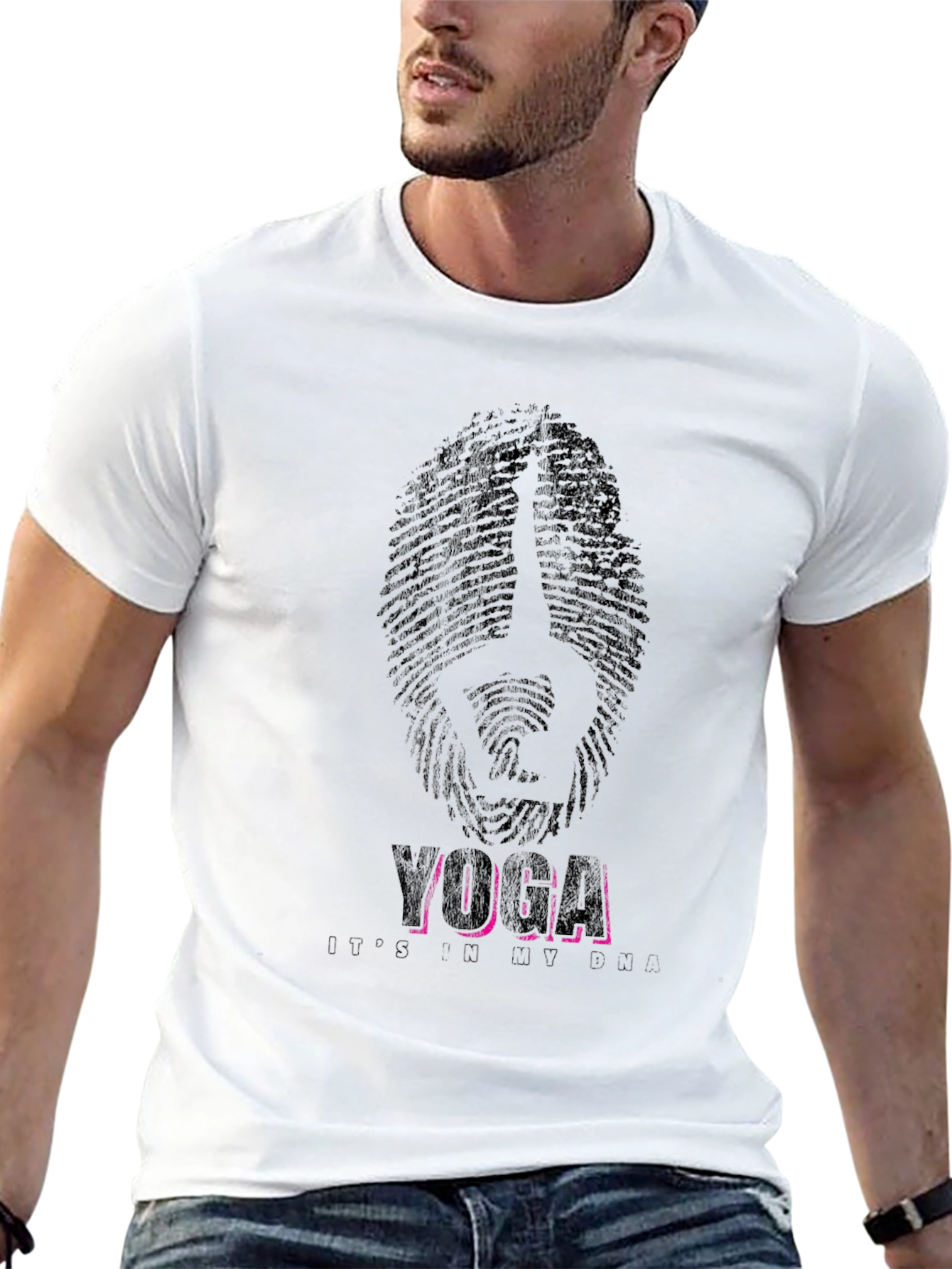 Yoga Fingerprint Graphic Tee - Relaxed Fit