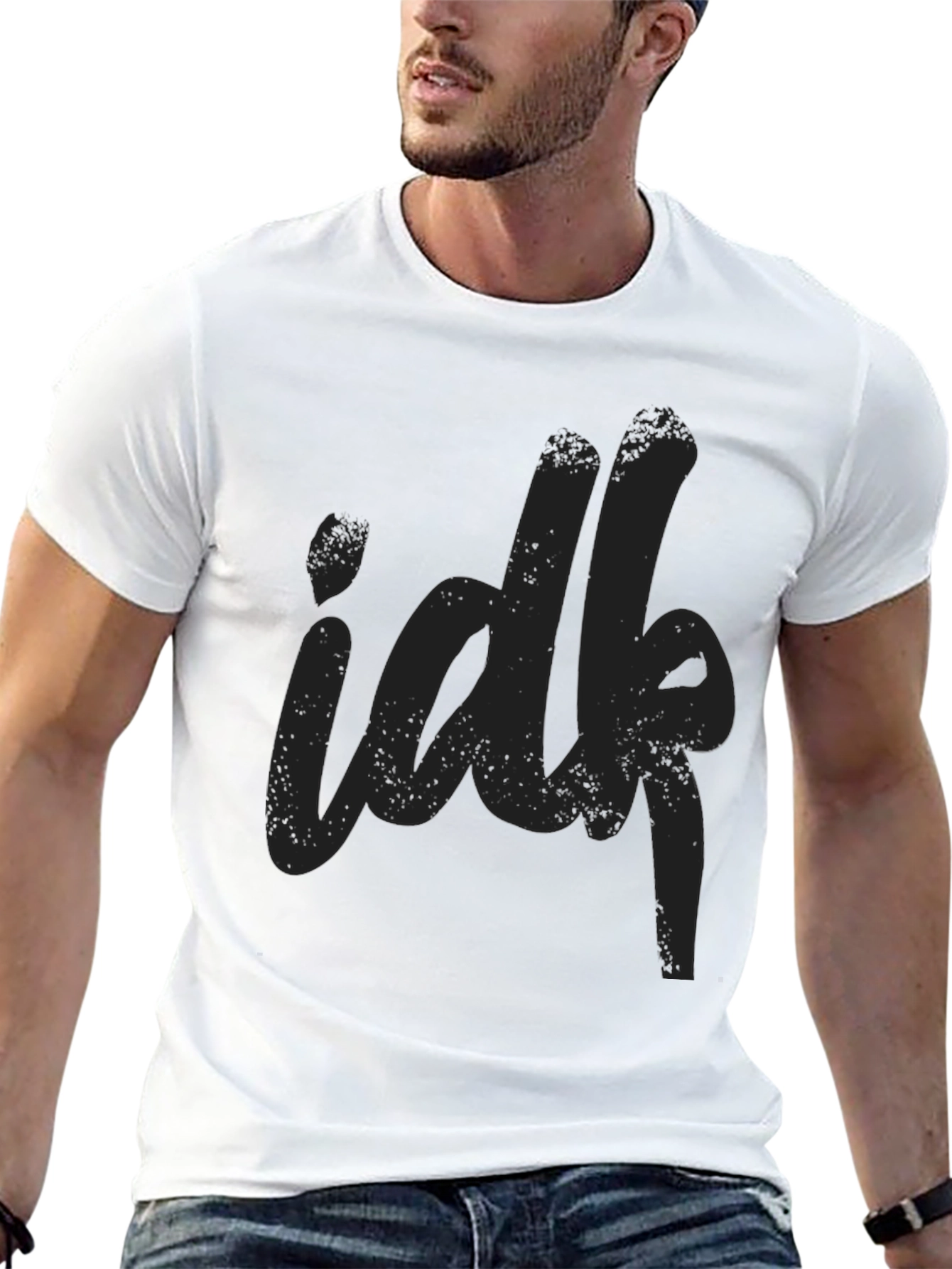 IDFK Black Graphic Tee - Casual Unisex T-Shirt