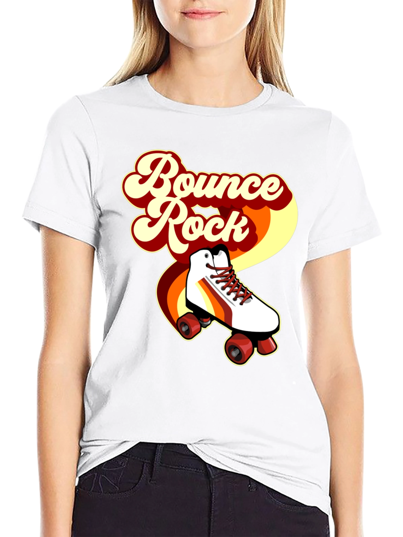 Bounce Rock Retro Roller Skate T-Shirt