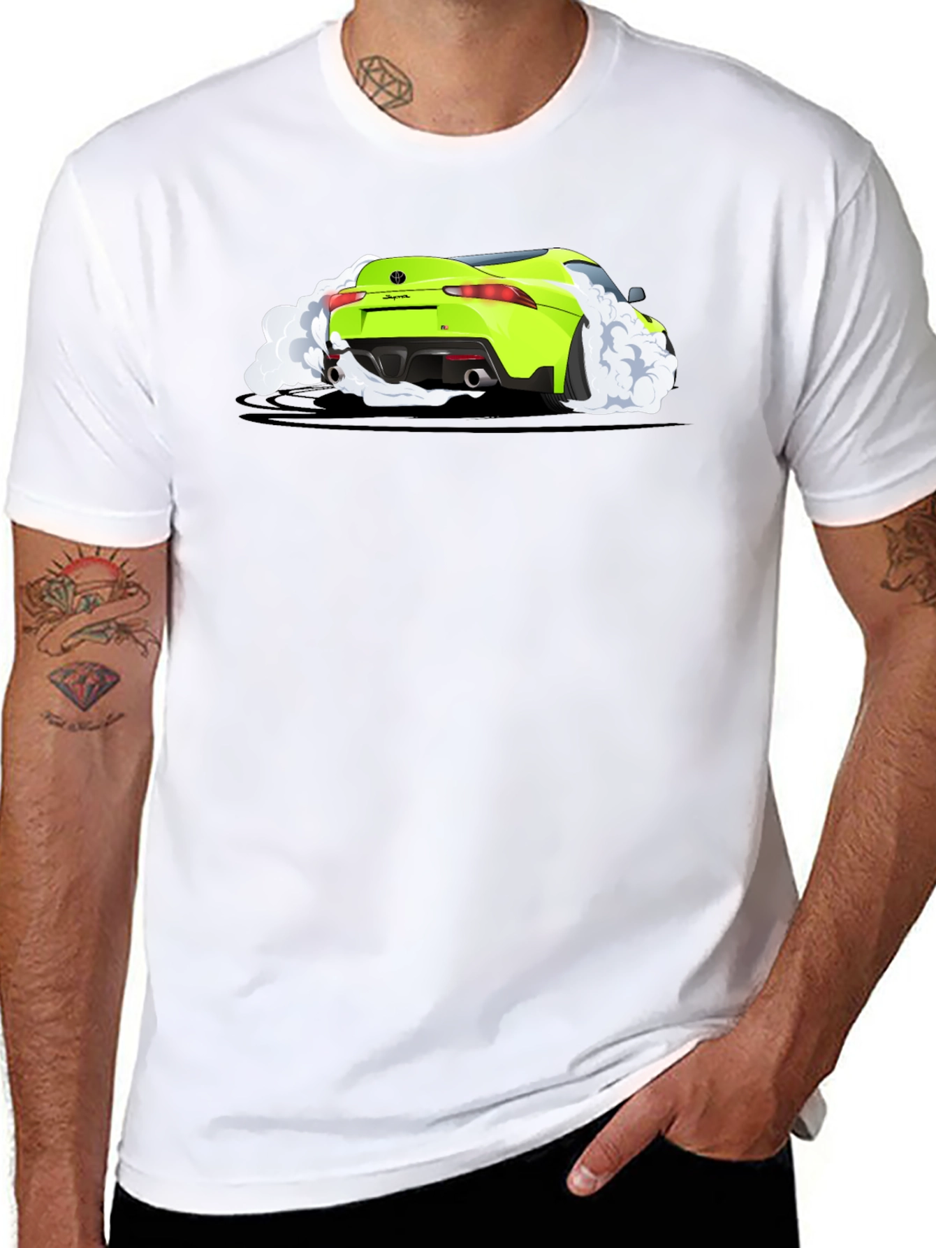 Supra Burnout Tee - Black Cotton Graphic T-Shirt
