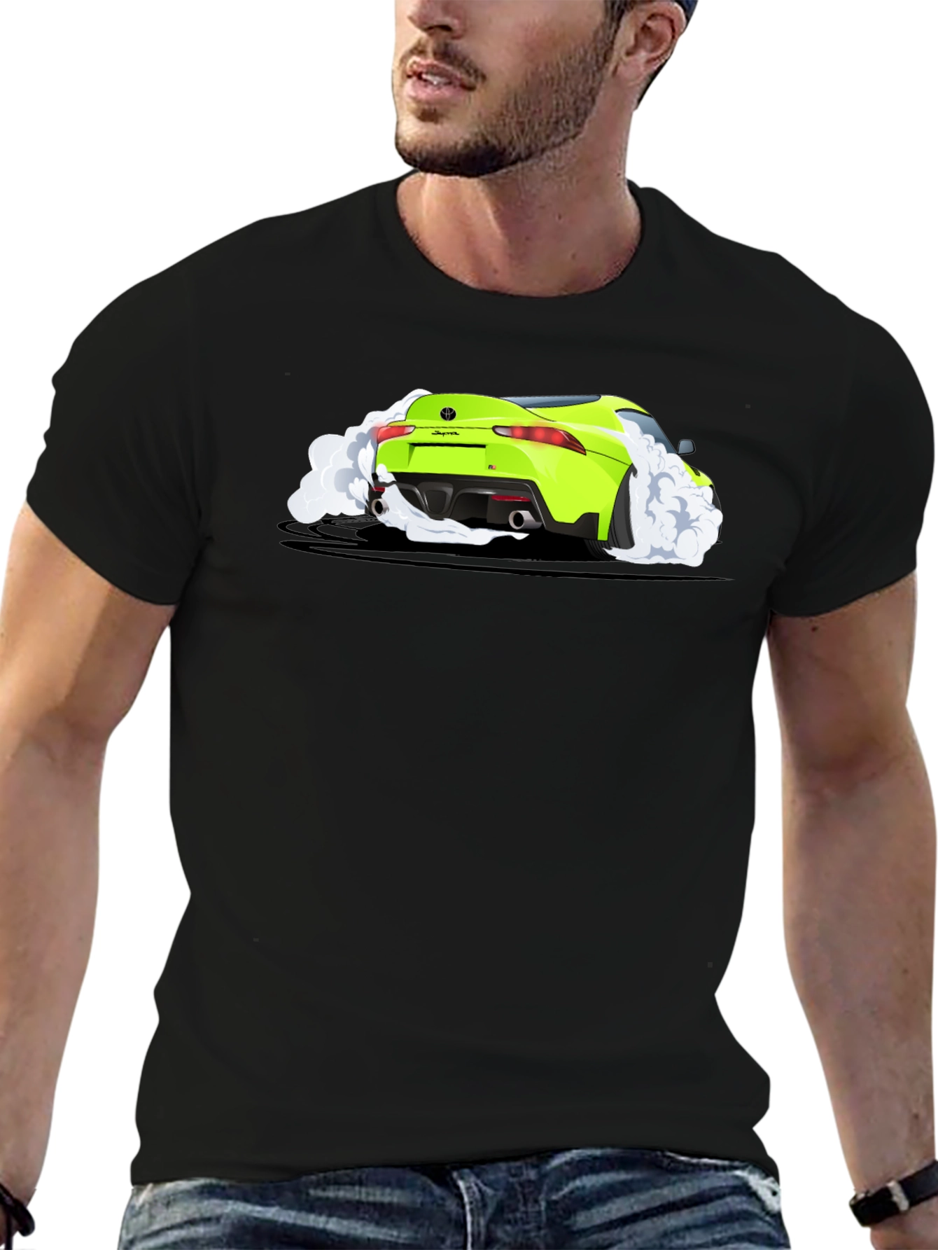 Supra Burnout Tee - Black Cotton Graphic T-Shirt