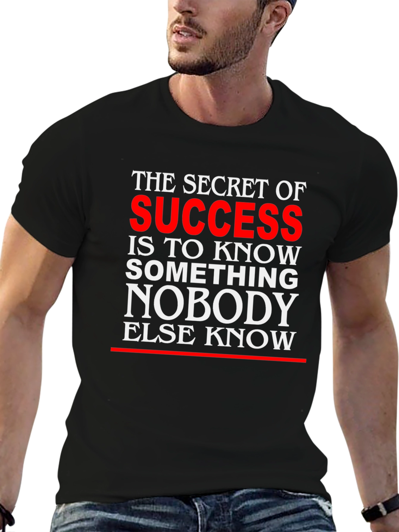 Secret of Success Graphic T-Shirt - Black