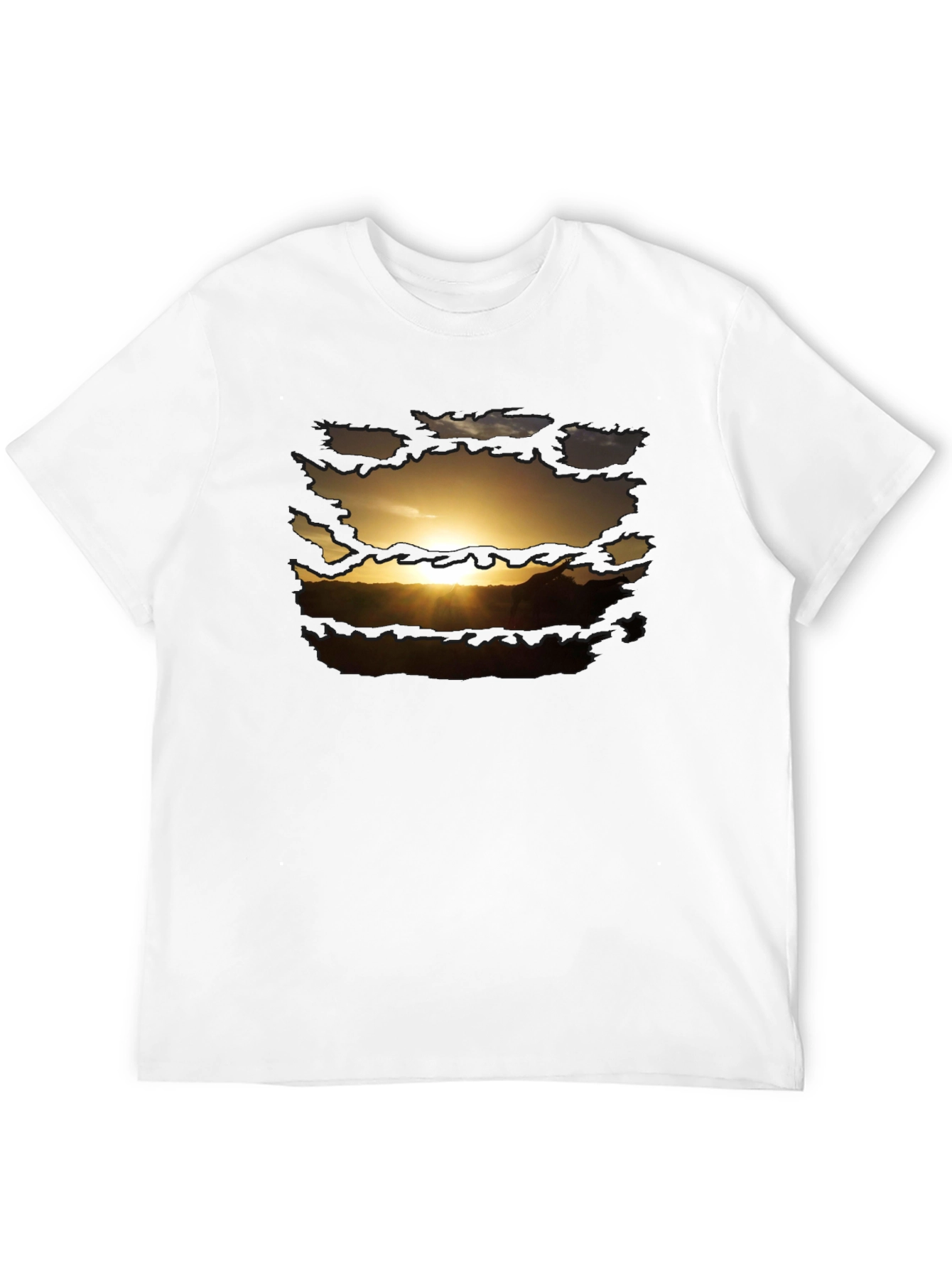 Sunset Graphic Print Mens T-Shirt