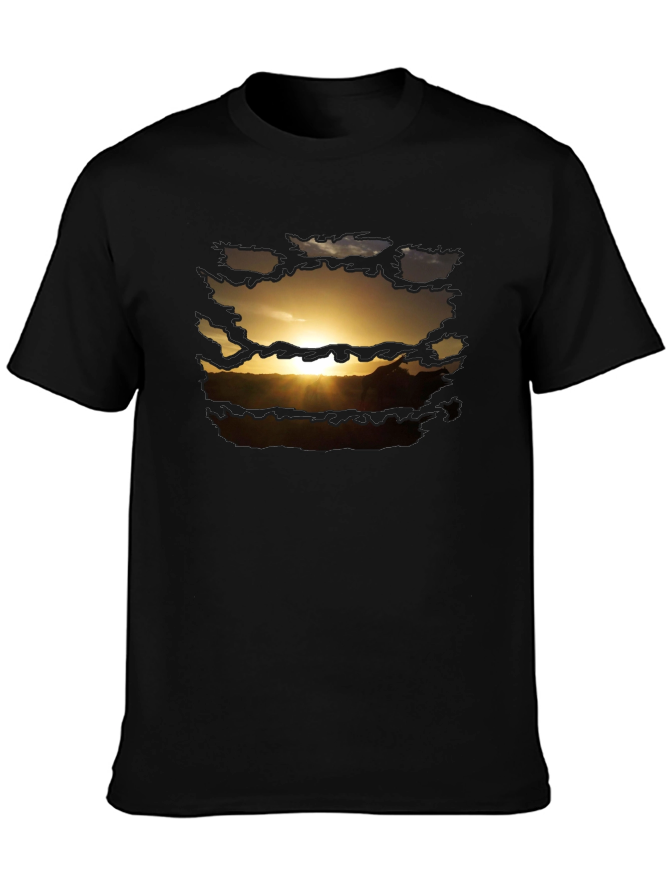 Sunset Graphic Print Mens T-Shirt