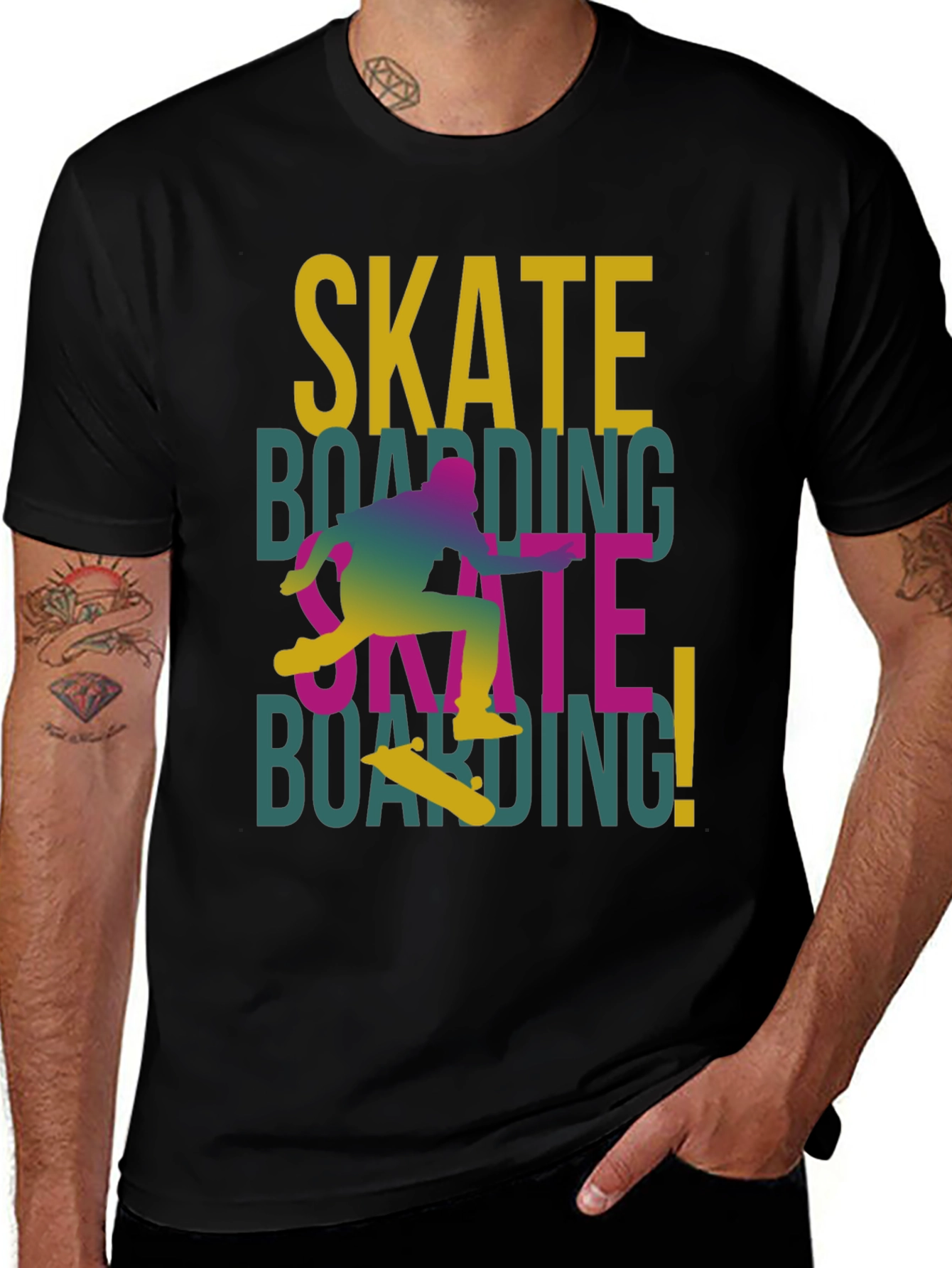 Skateboarding Graphic T-Shirt - Cool Casual Tee