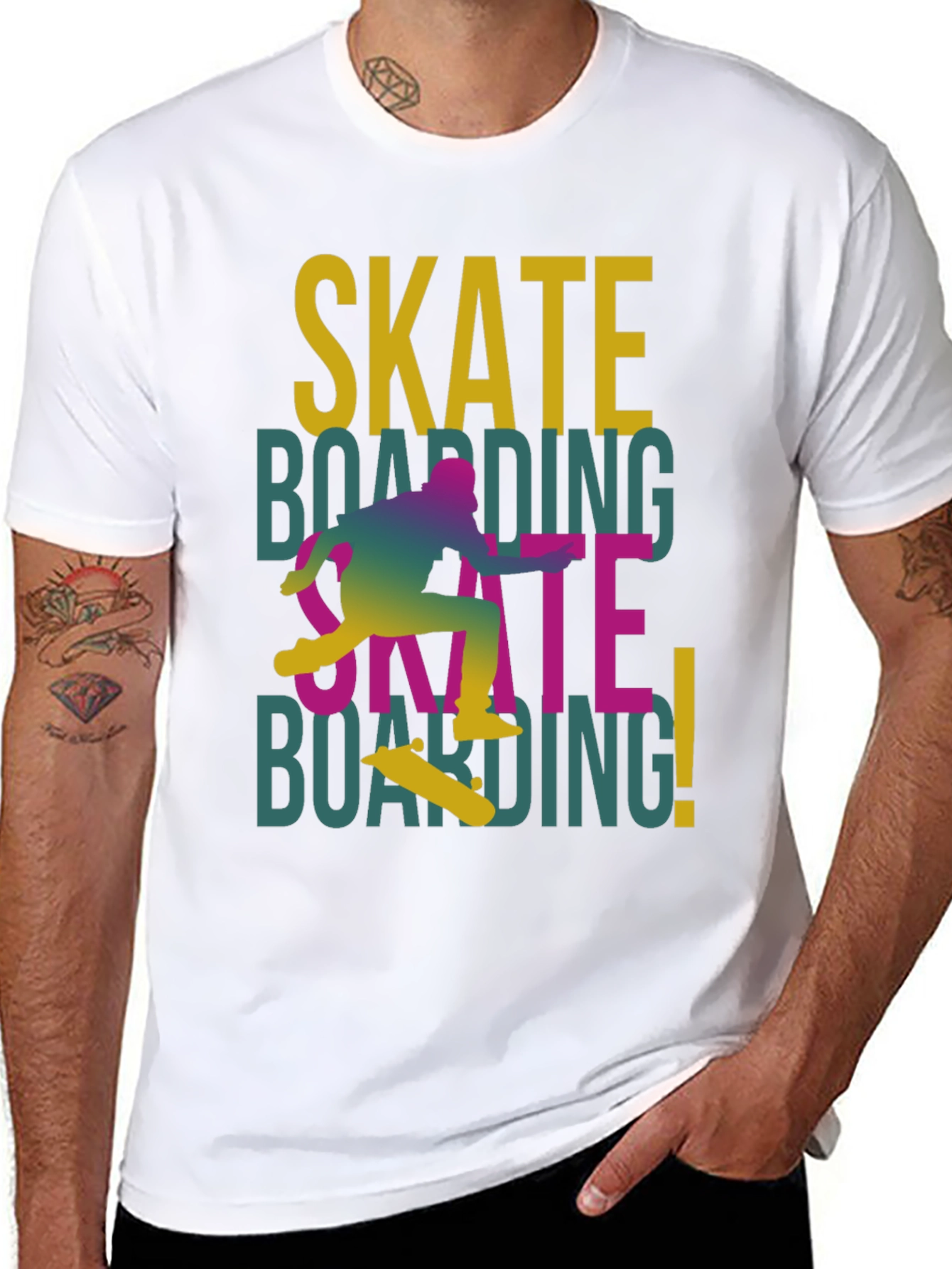 Skateboarding Graphic T-Shirt - Cool Casual Tee