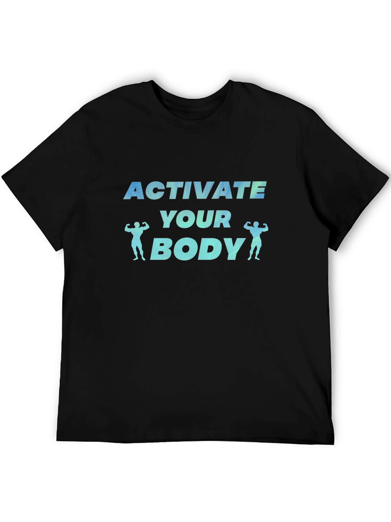Activate Your Body Graphic Print Black T-Shirt