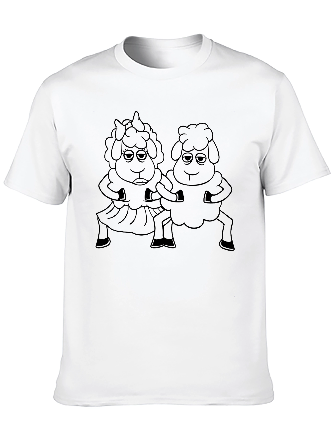 Funny Sheep T-Shirt - Cartoon Animal Graphic Tee
