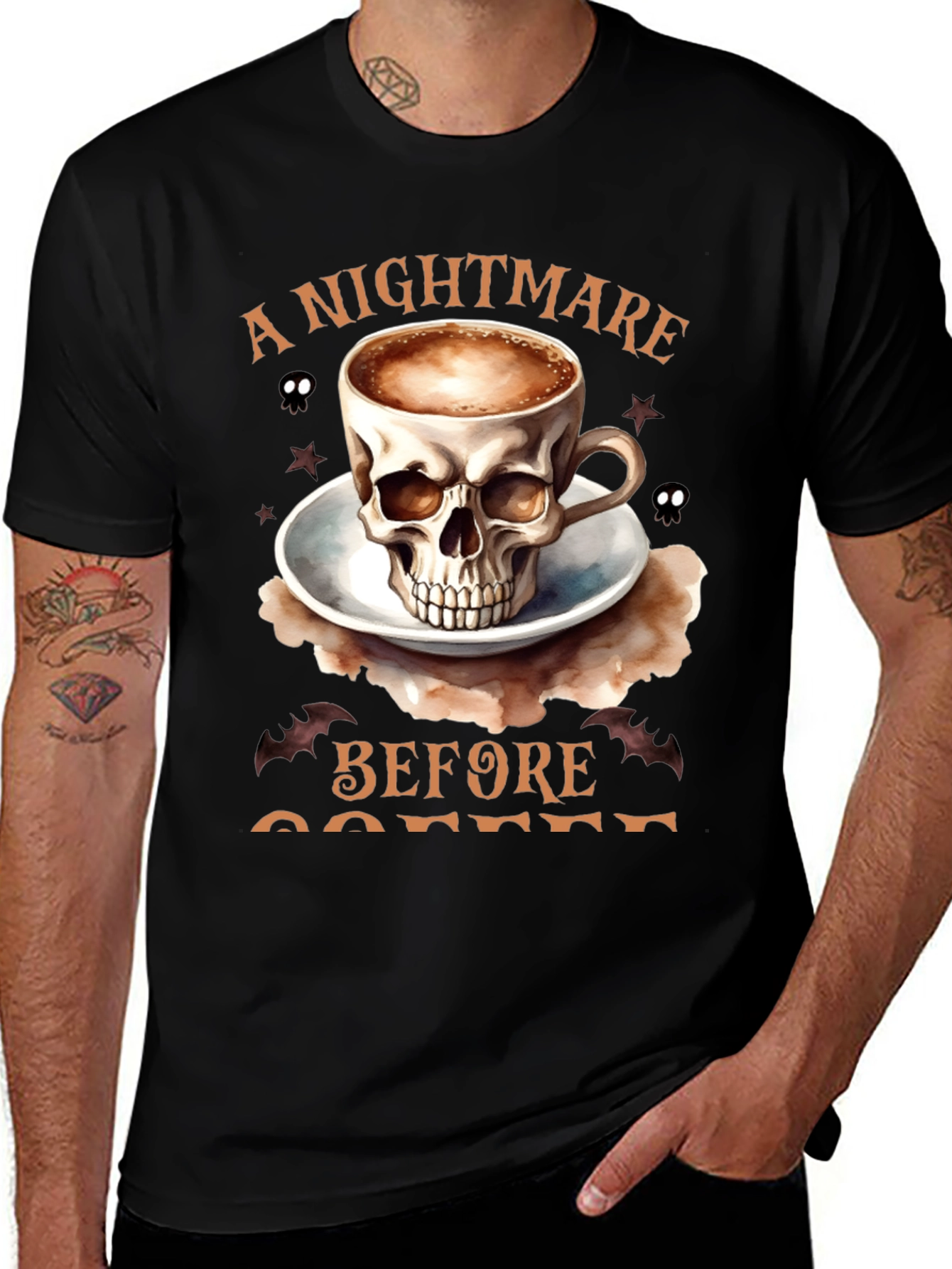 Nightmare Before Coffee Graphic T-Shirt