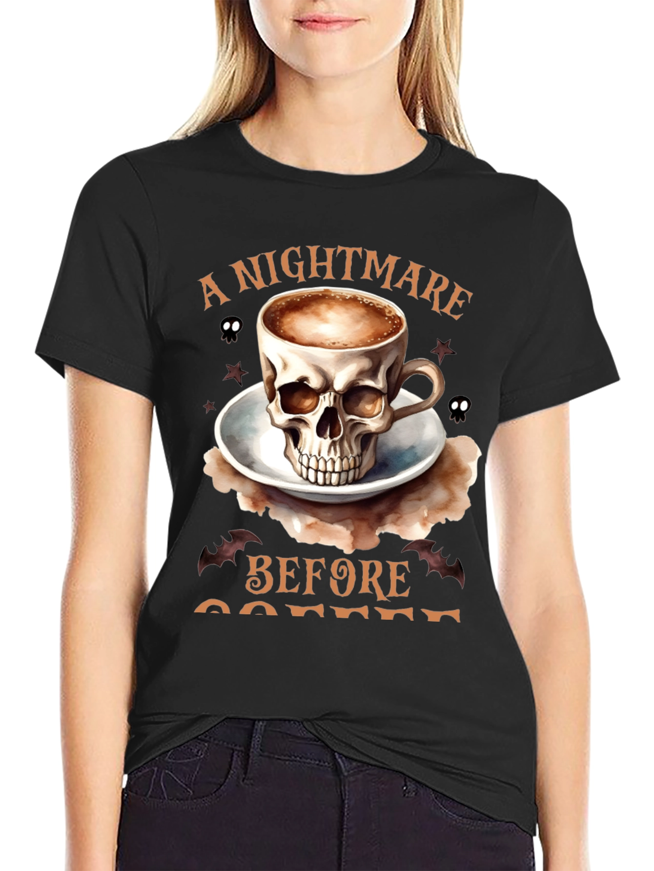 Nightmare Before Coffee Graphic T-Shirt