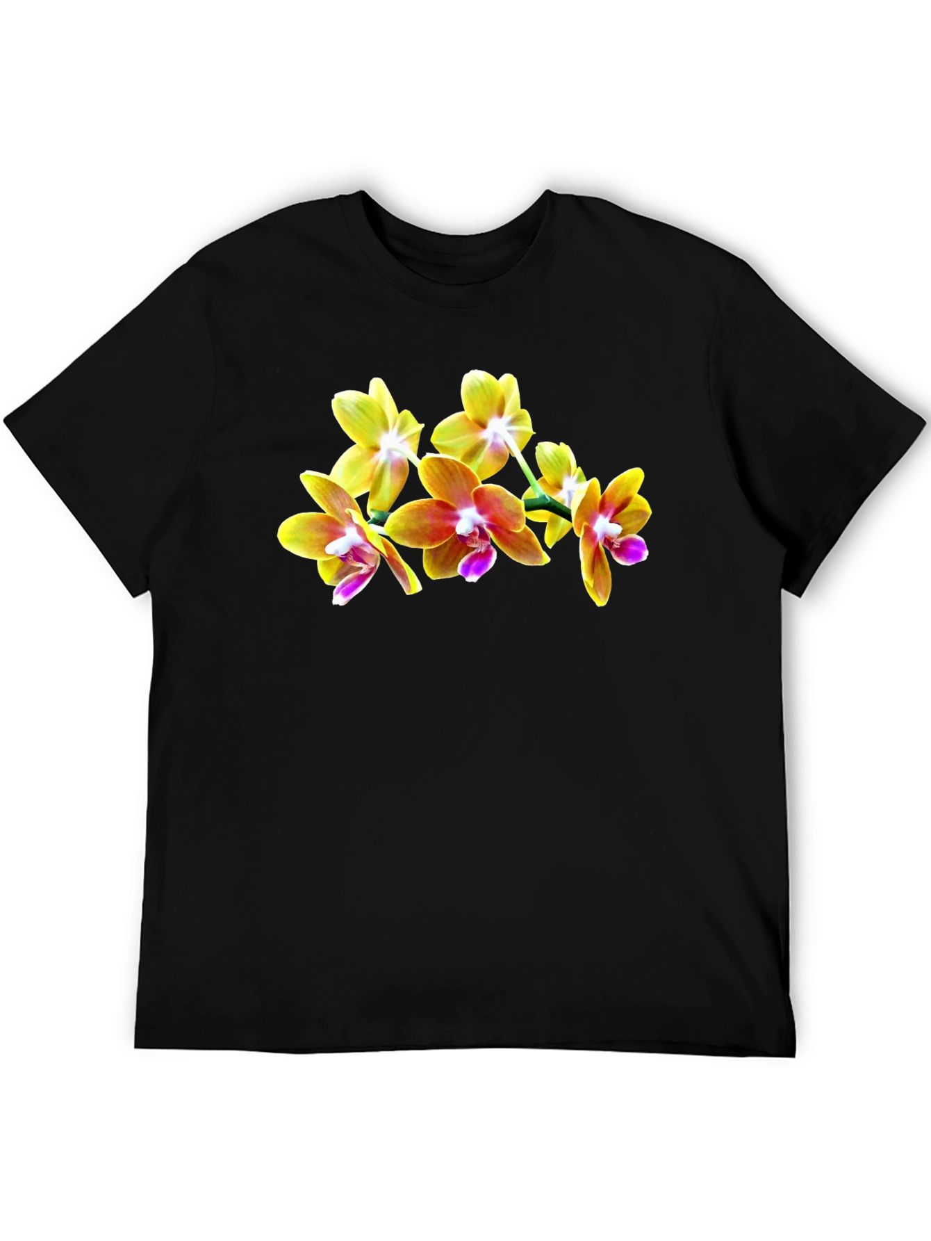 Orchid Blossom Black T-Shirt