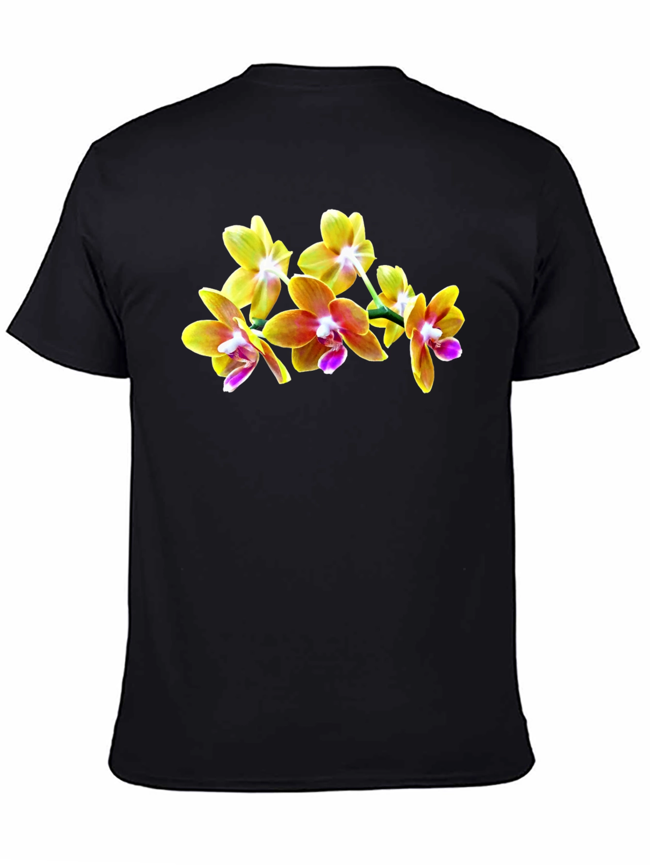 Orchid Blossom Black T-Shirt