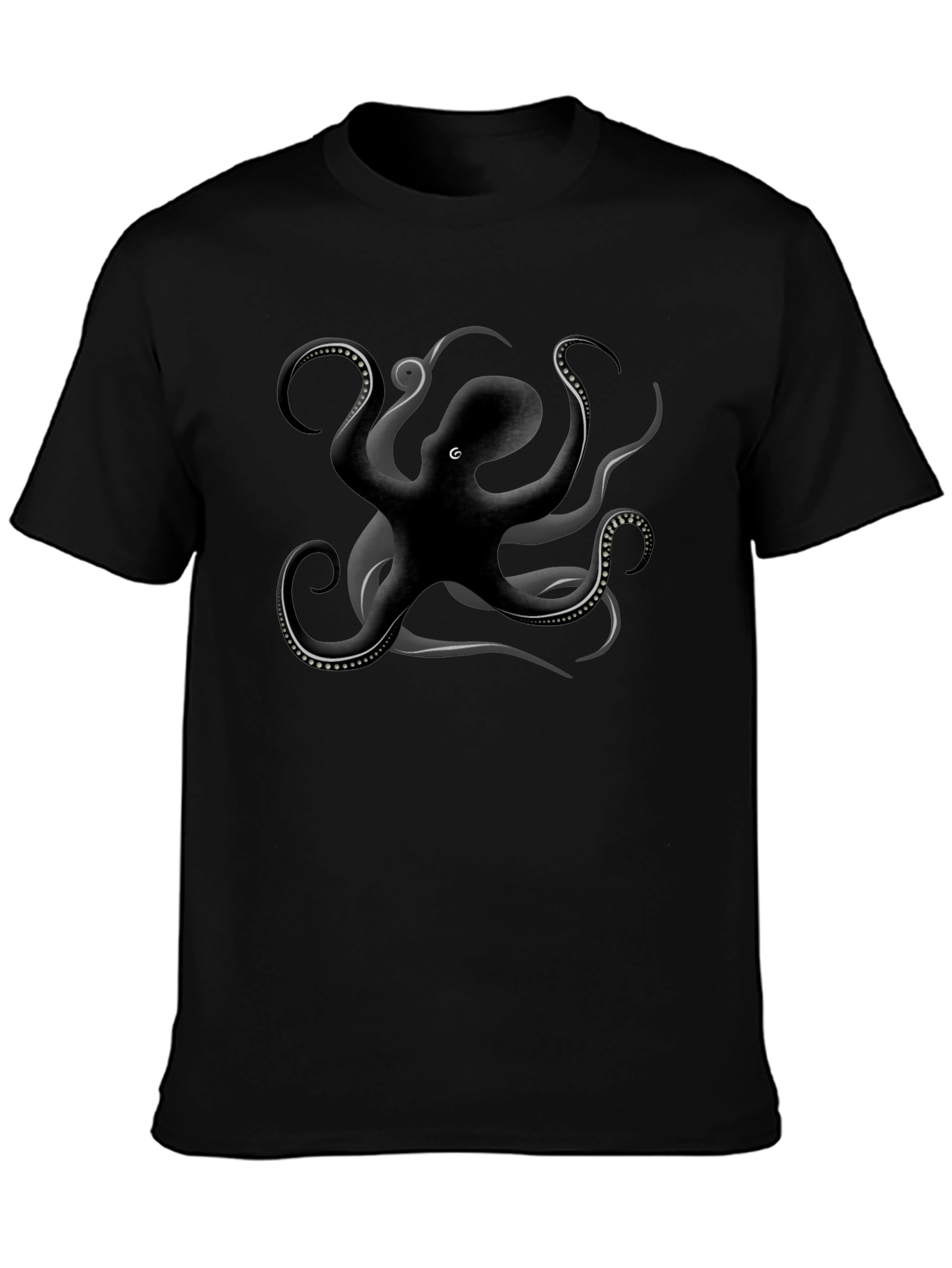 Octopus Graphic Tee - Stylish Mens Black T-Shirt