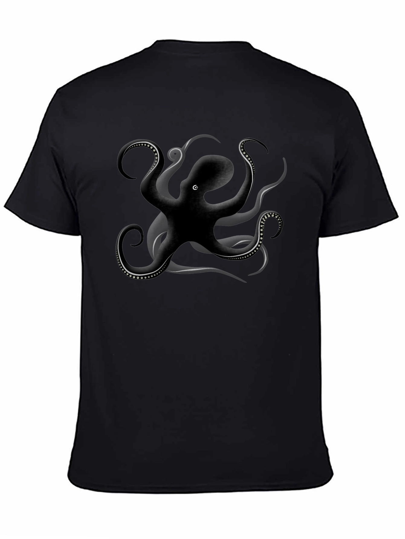 Octopus Graphic Tee - Stylish Mens Black T-Shirt