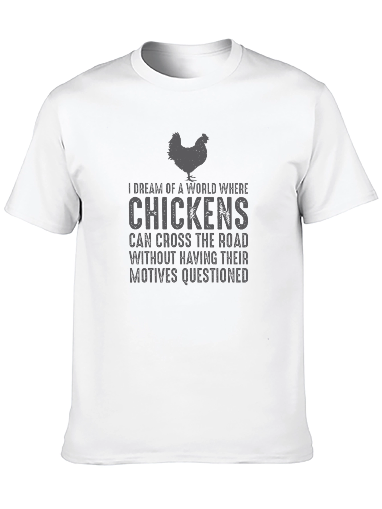 Chicken Road Crossing T-Shirt - Funny Graphic Tee