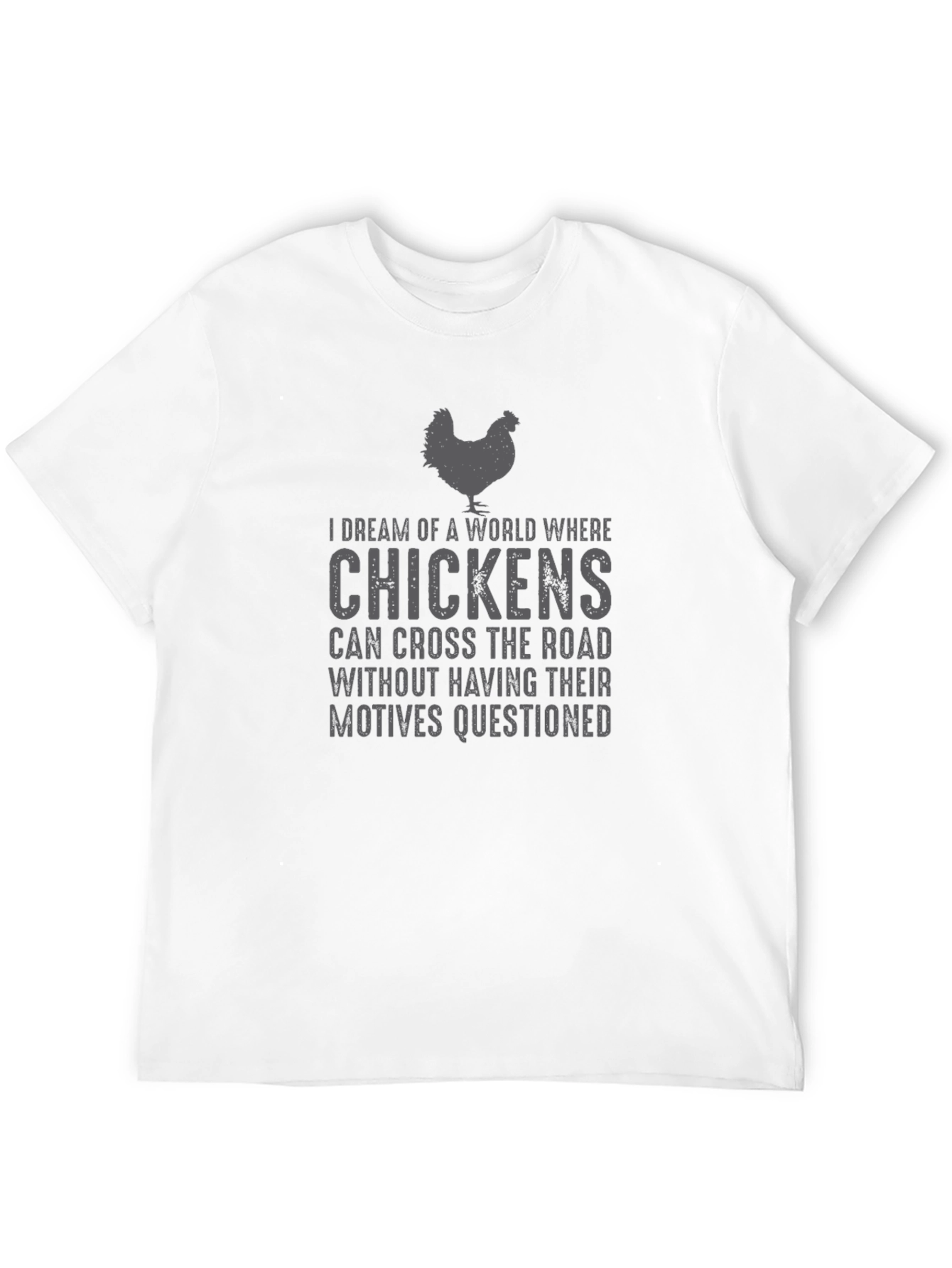 Chicken Road Crossing T-Shirt - Funny Graphic Tee