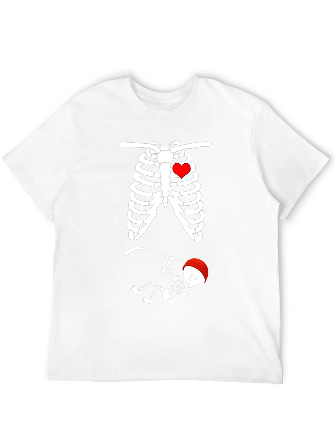 Skeleton Hockey Player T-Shirt