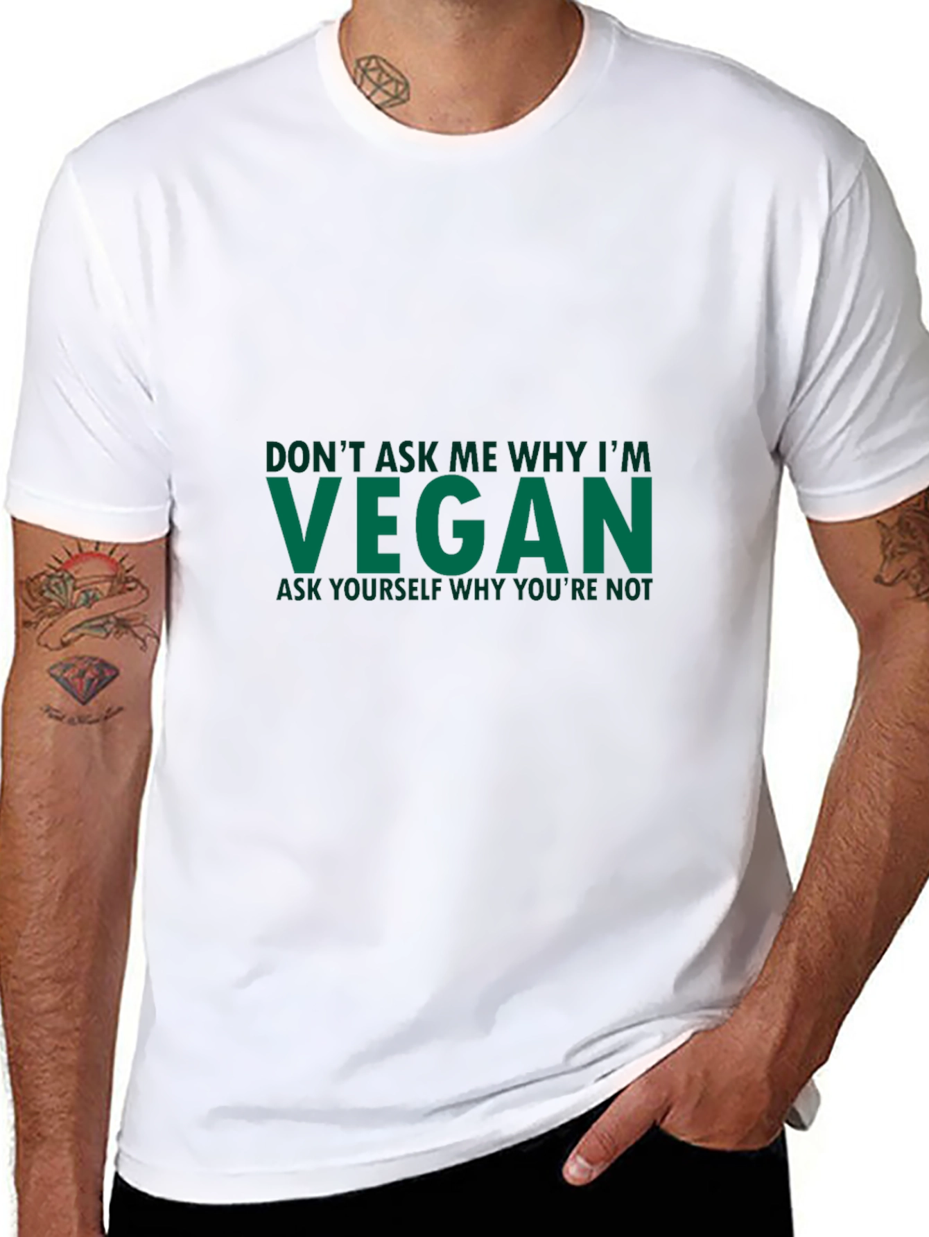 Vegan Statement T-Shirt - Ask Yourself Why Youre Not