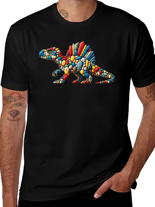 Dino Mosaic Graphic Tee - Black T-Shirt