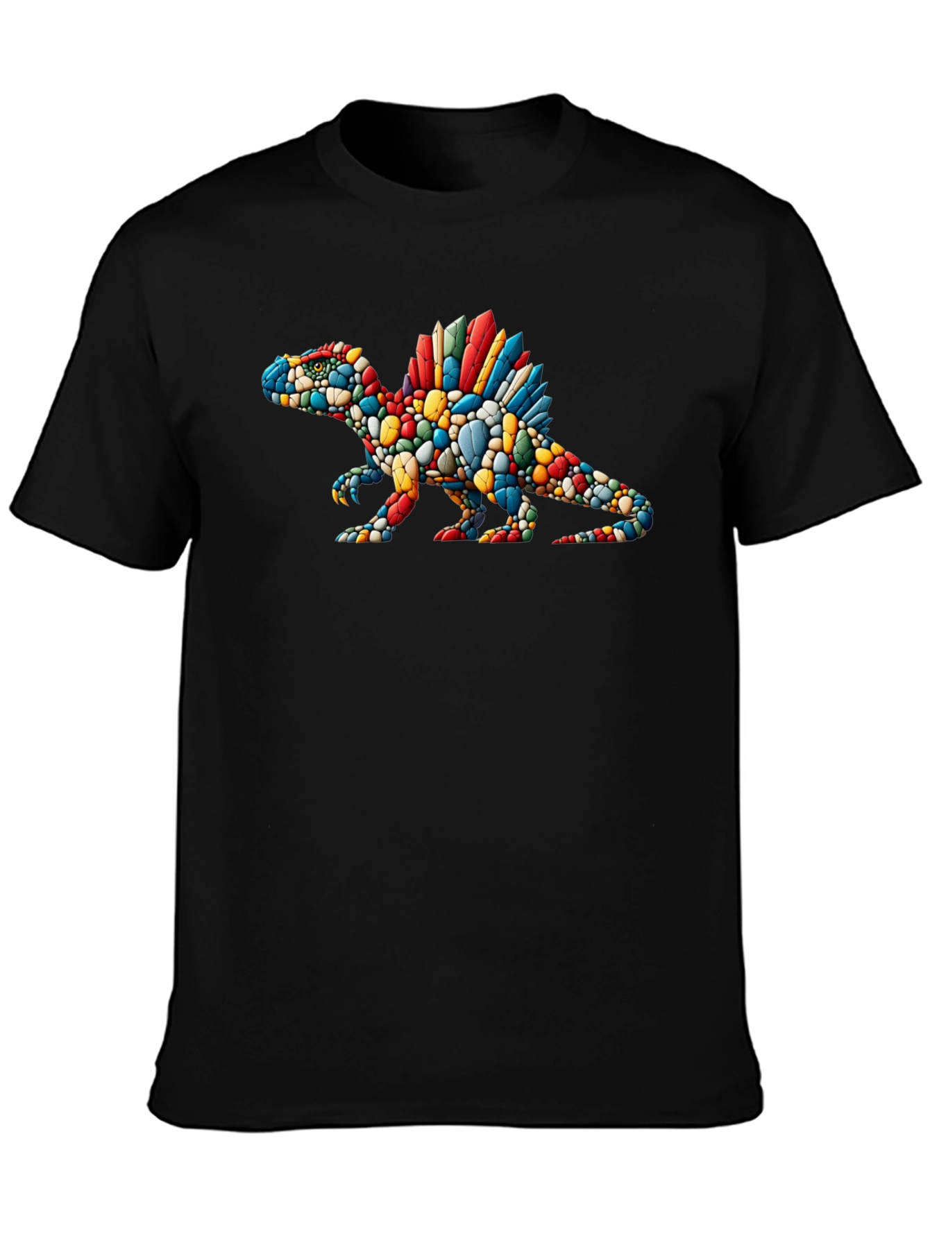 Dino Mosaic Graphic Tee - Black T-Shirt