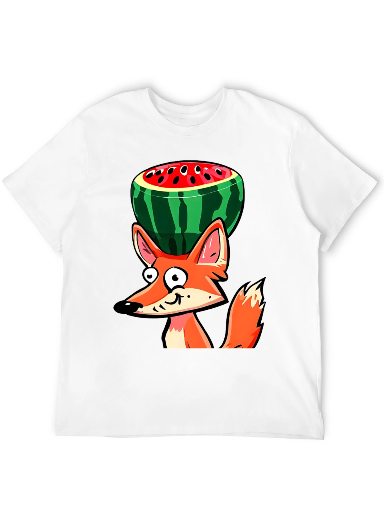Funny Fox Watermelon Graphic Tee