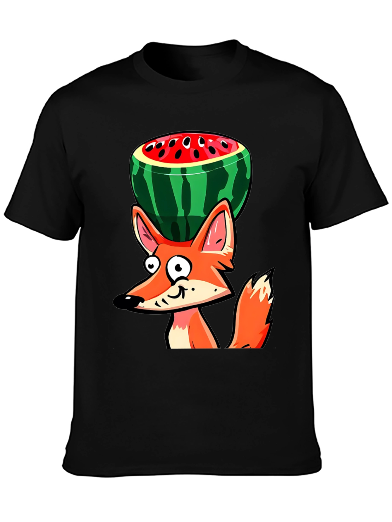 Funny Fox Watermelon Graphic Tee