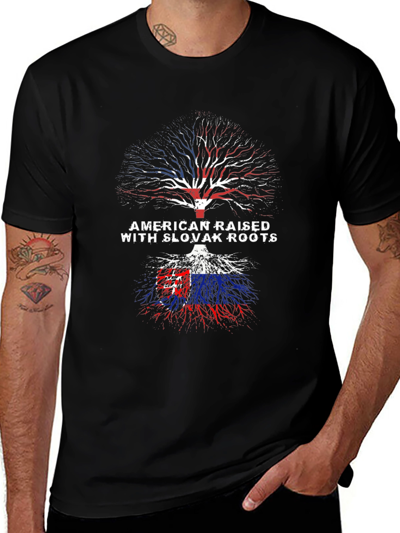 American Raised Slovak Roots T-Shirt