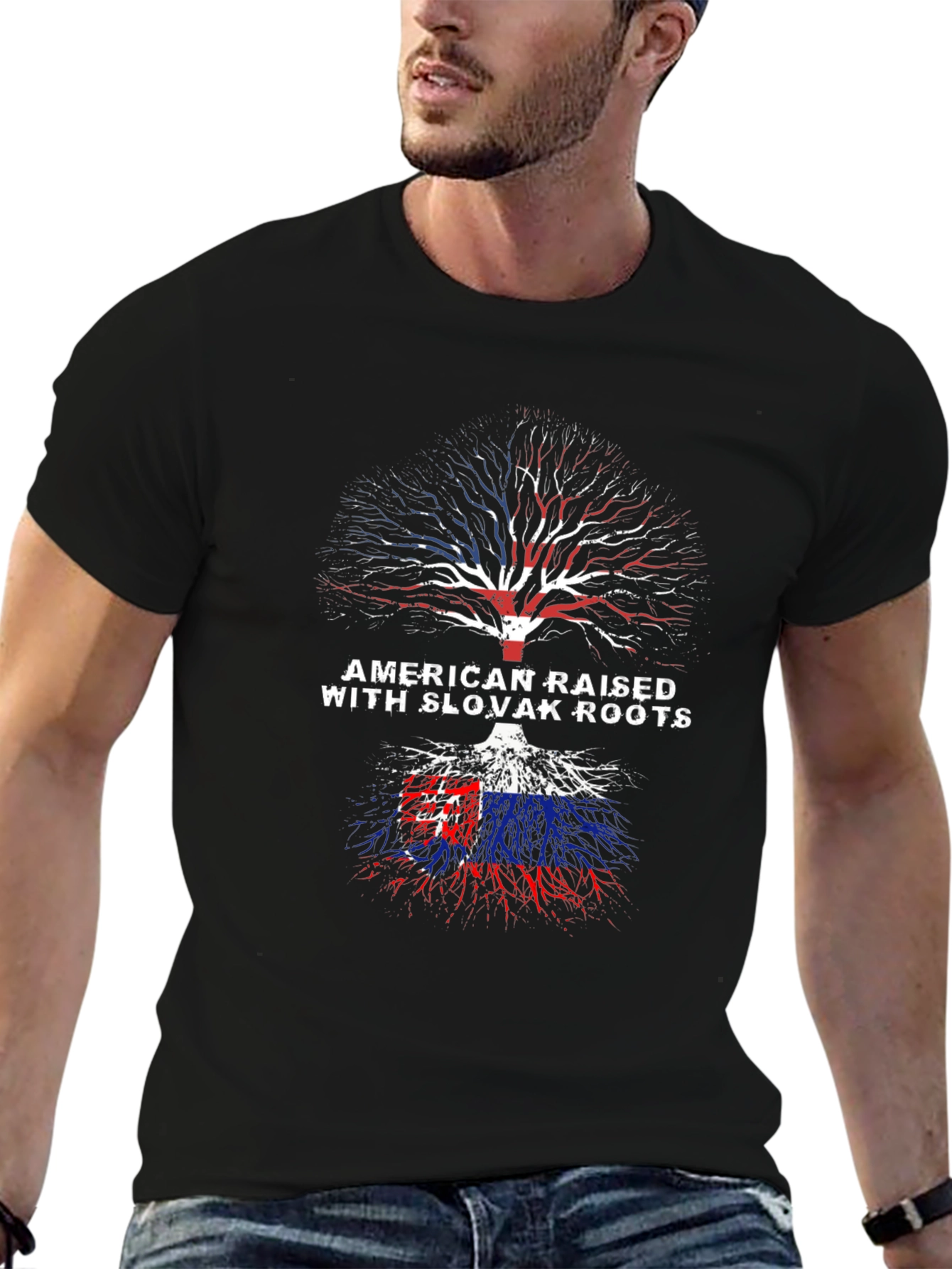 American Raised Slovak Roots T-Shirt