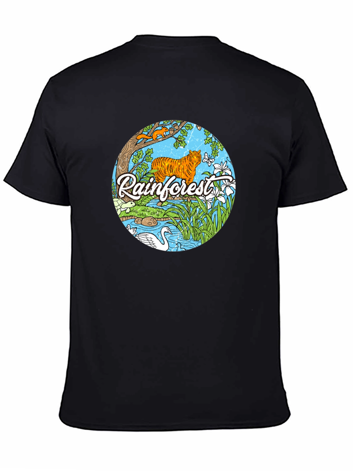 Rainforest Tiger Graphic Tee - Nature Lover T-Shirt