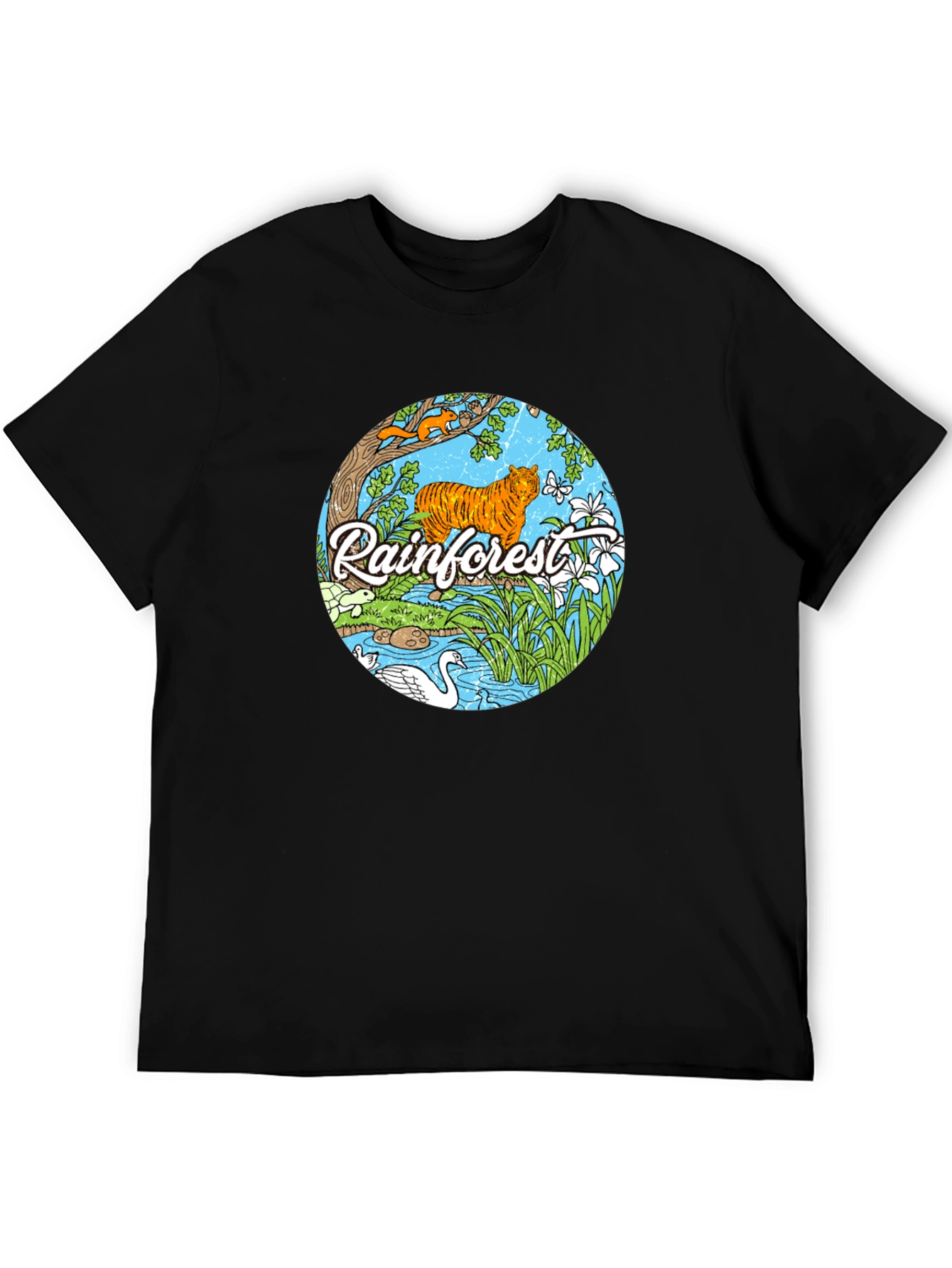 Rainforest Tiger Graphic Tee - Nature Lover T-Shirt