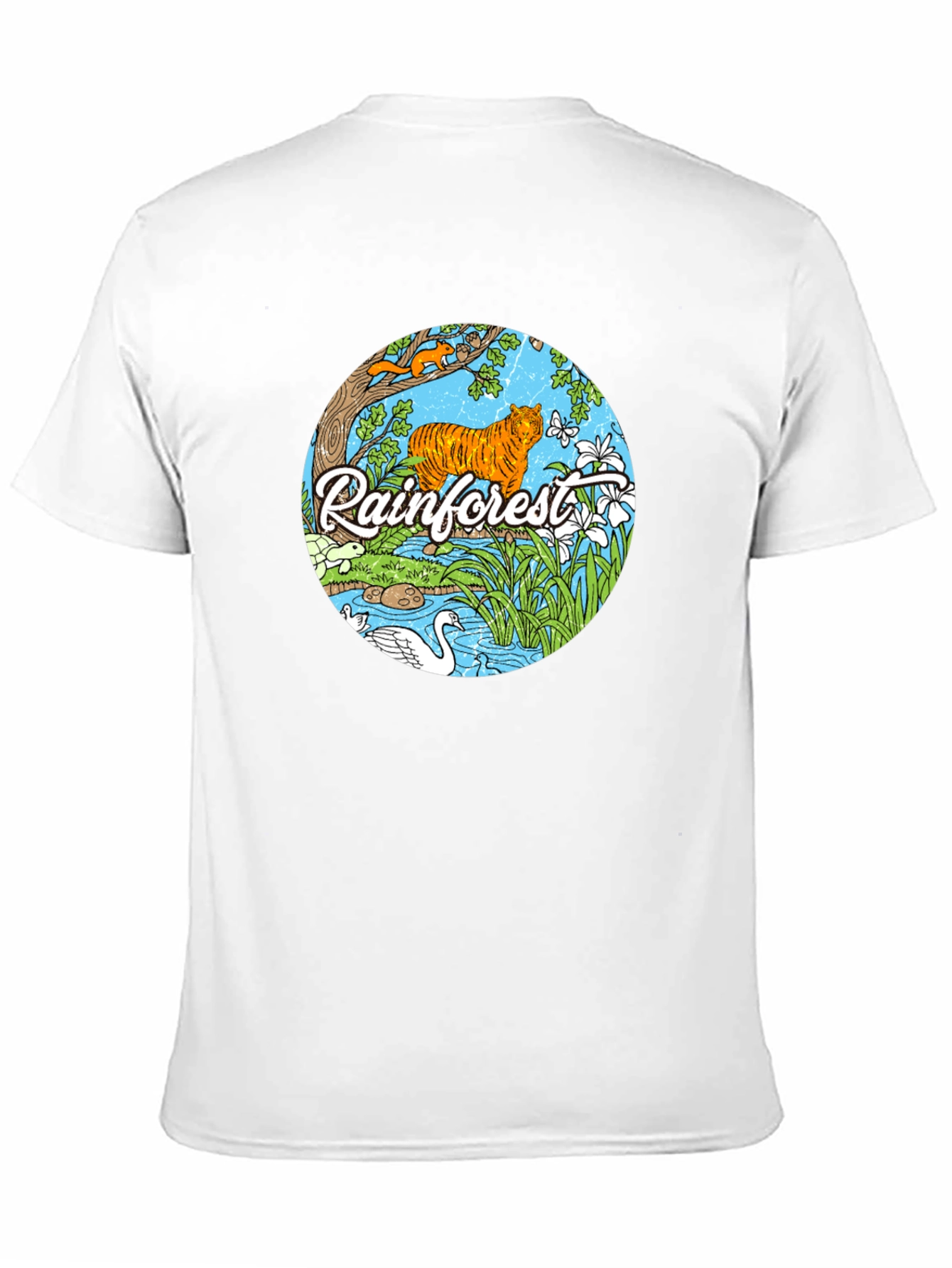 Rainforest Tiger Graphic Tee - Nature Lover T-Shirt