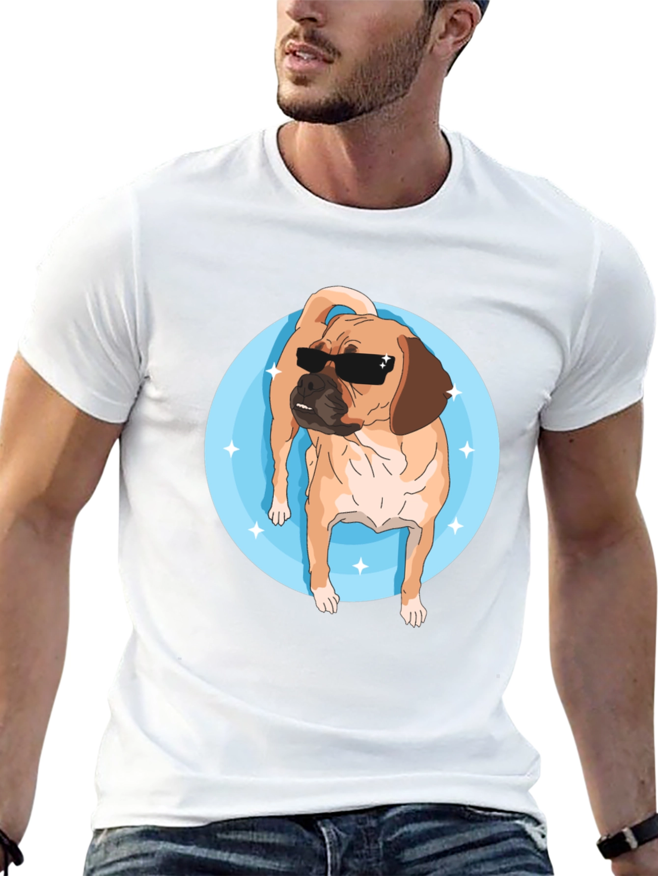 Cool Pug T-Shirt - Black Graphic Tee