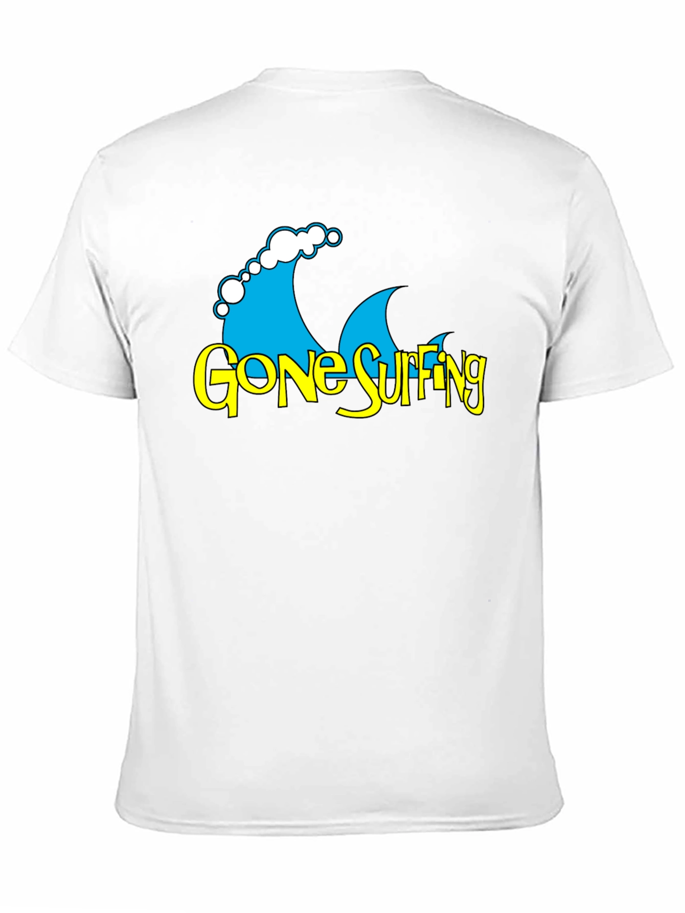 Gone Surfing Graphic T-Shirt - Black Cotton Tee