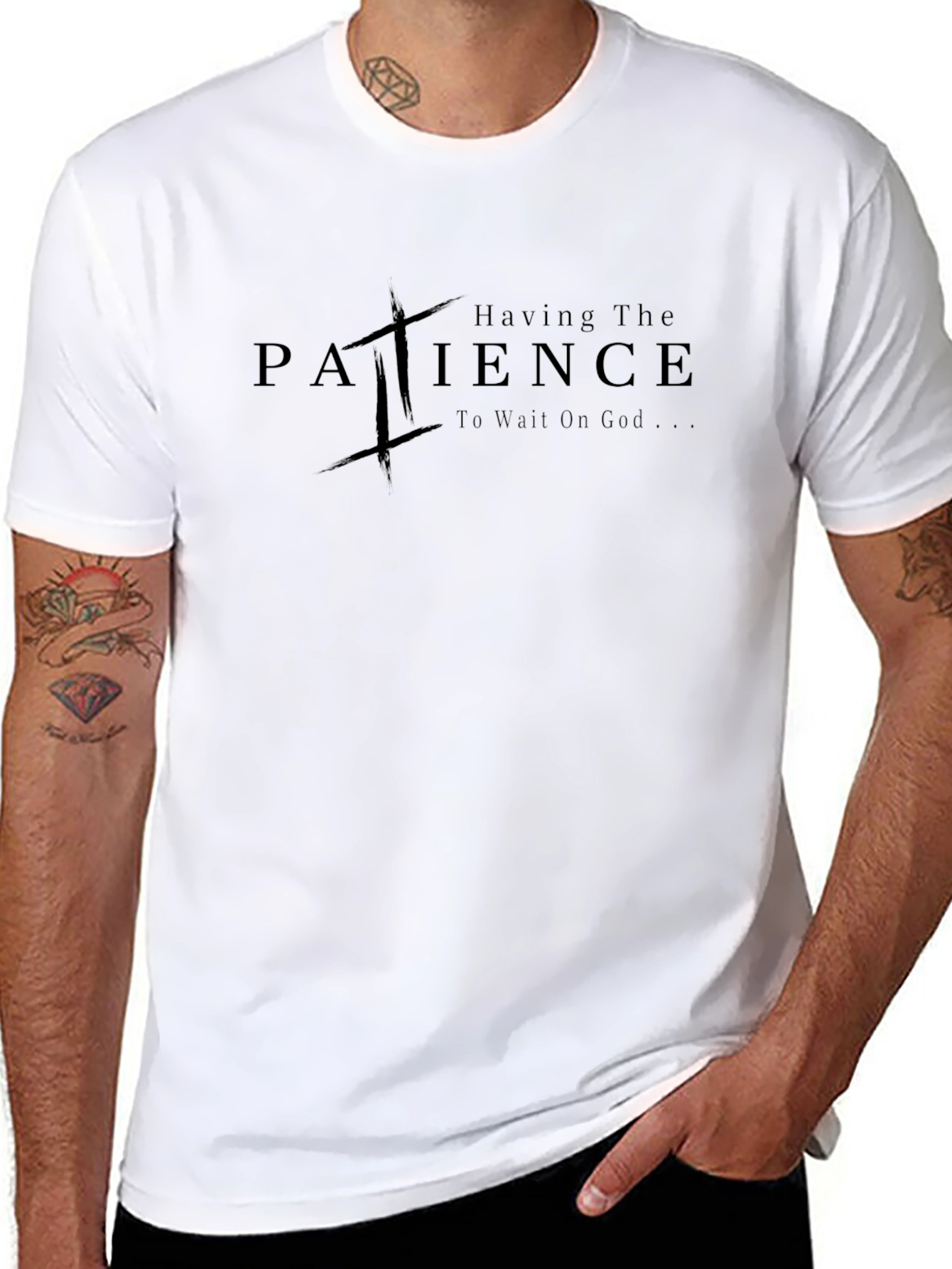 Patience Graphic Black T-Shirt