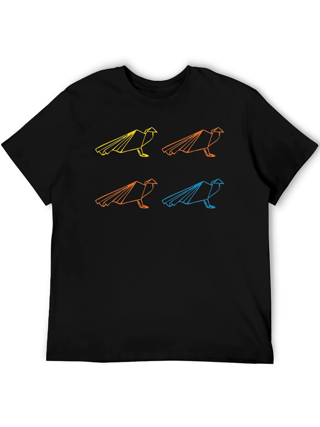 Geometric Raven Graphic T-Shirt