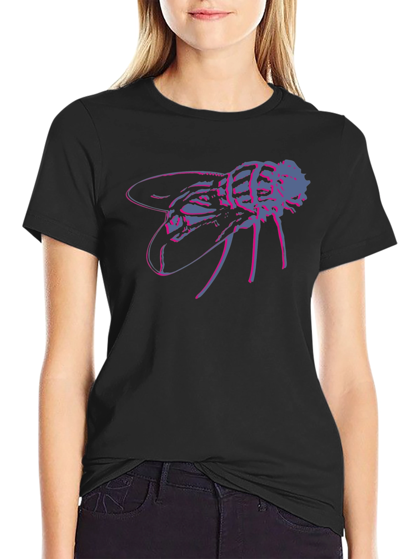 Fly Graphic Black T-Shirt - Bold & Unique Design