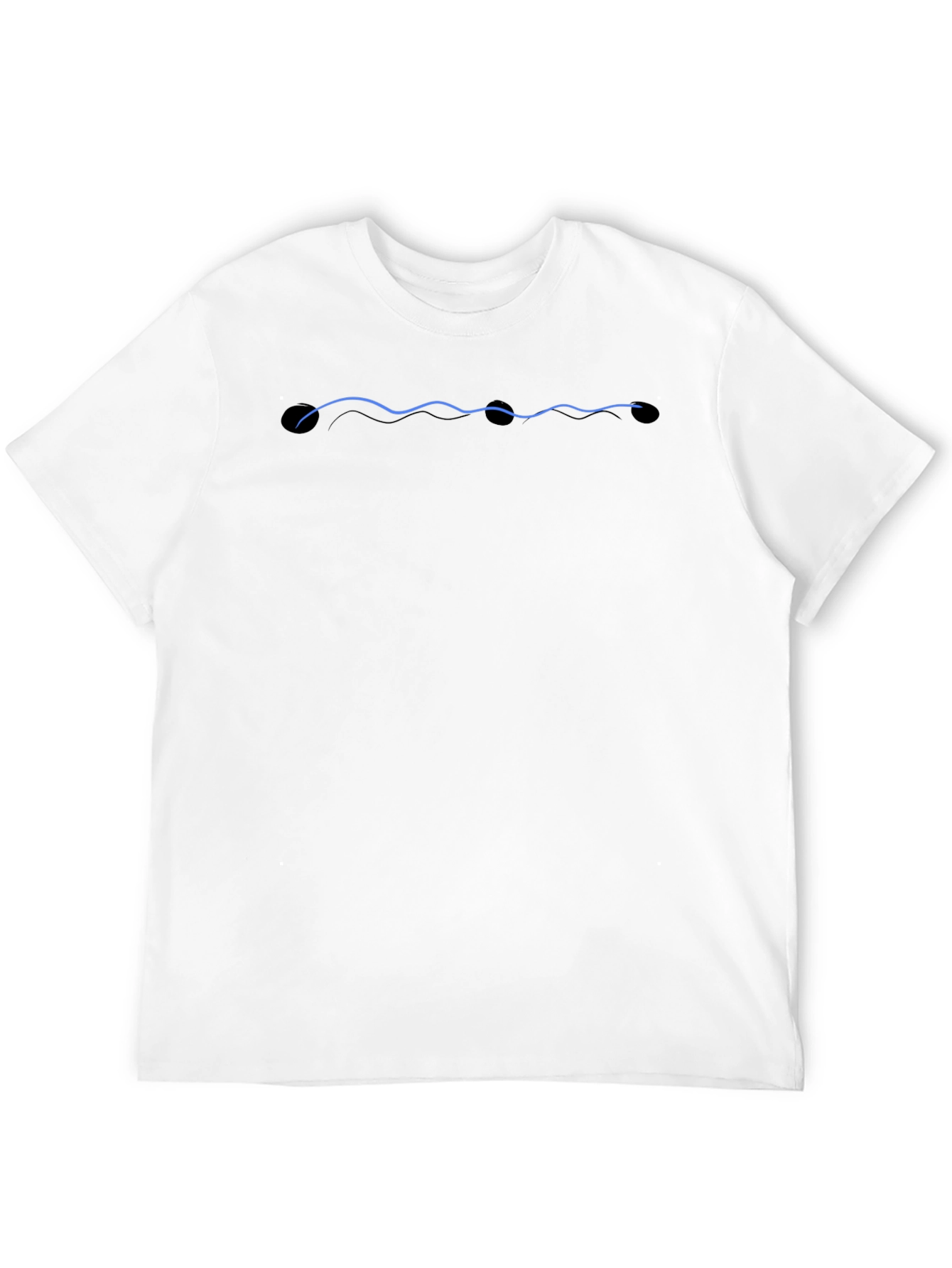 Modern Wave Graphic Black T-Shirt