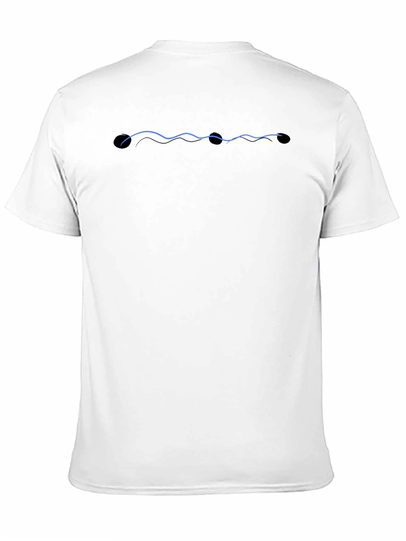 Modern Wave Graphic Black T-Shirt