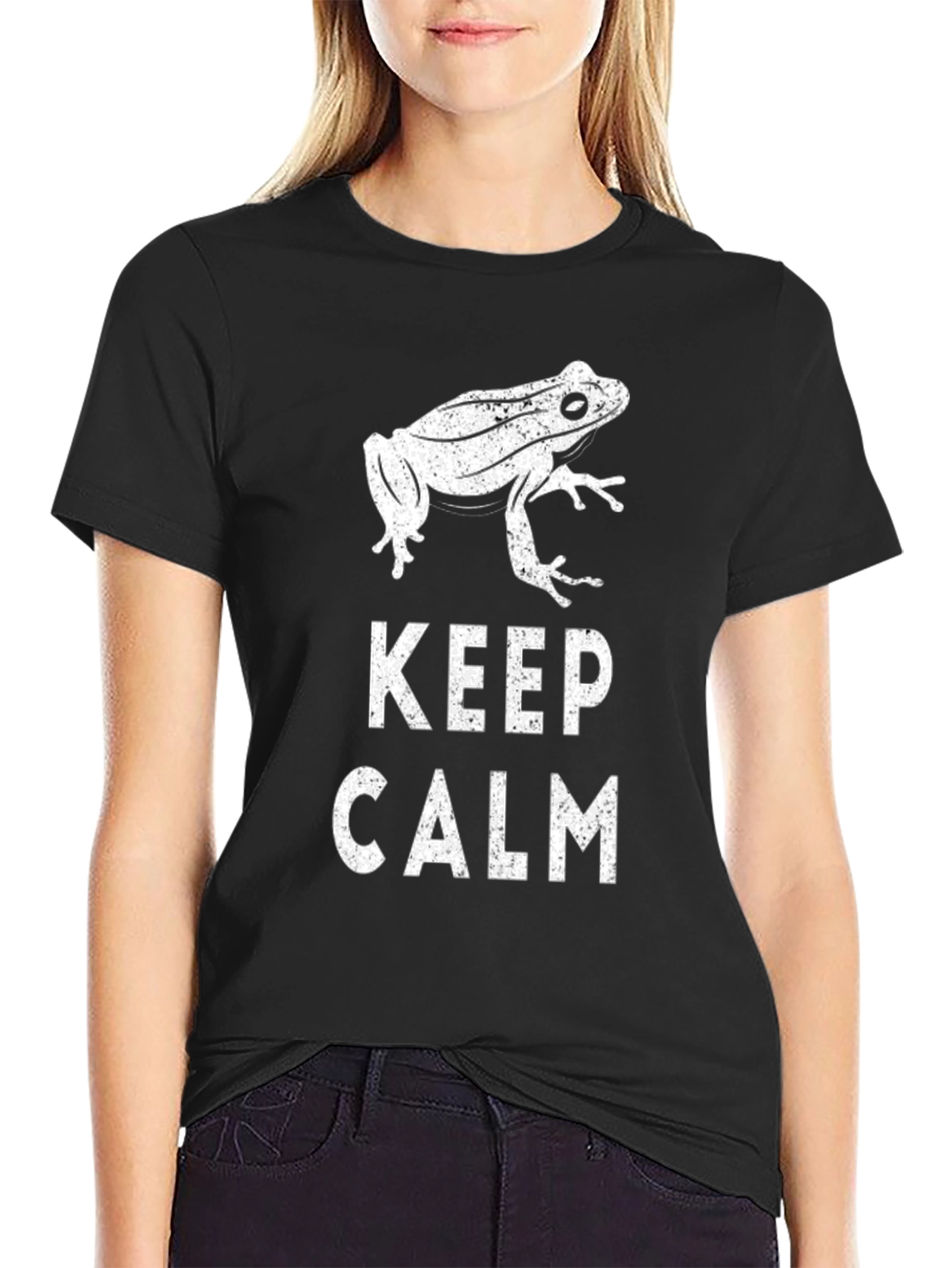 Keep Calm Frog T-Shirt - Relaxed Casual Style
