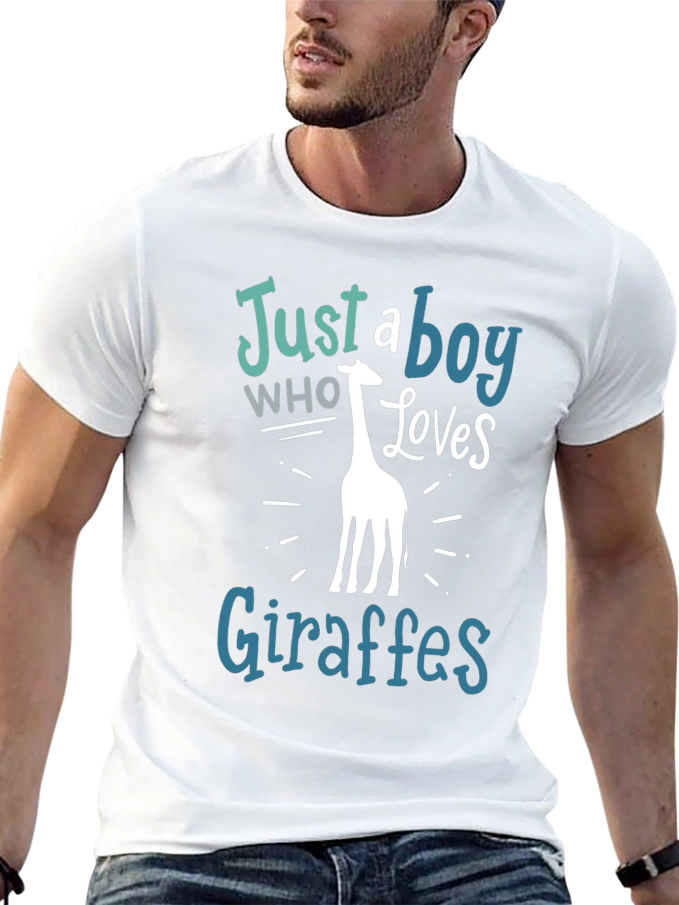 Boys Giraffe Lover Graphic T-Shirt