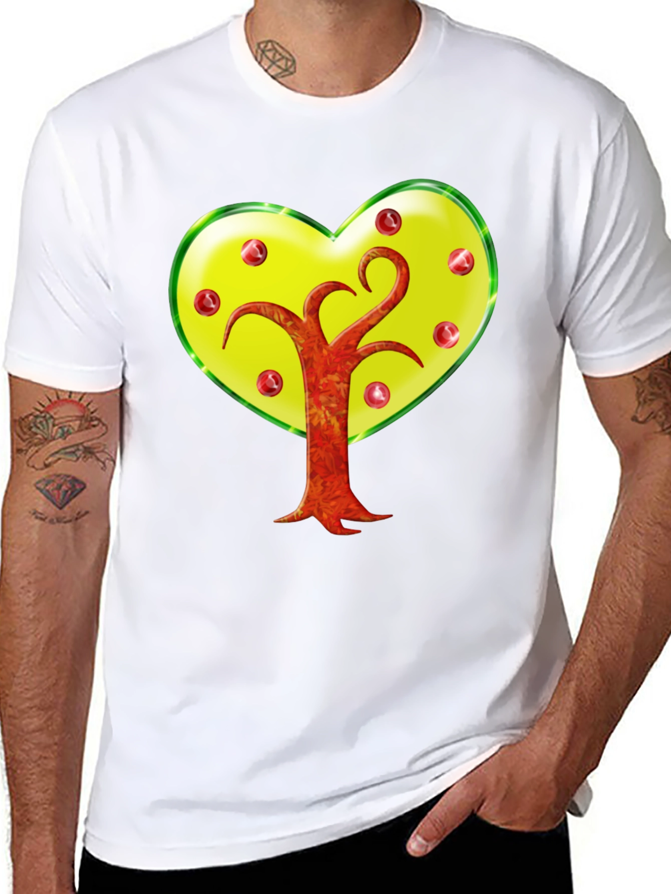 Heart Tree Graphic Tee - Stylish Casual Wear